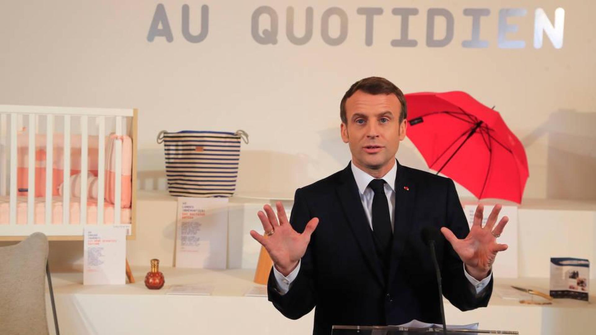 Emmanuel Macron, en una rueda de prensa en el Elíseo.