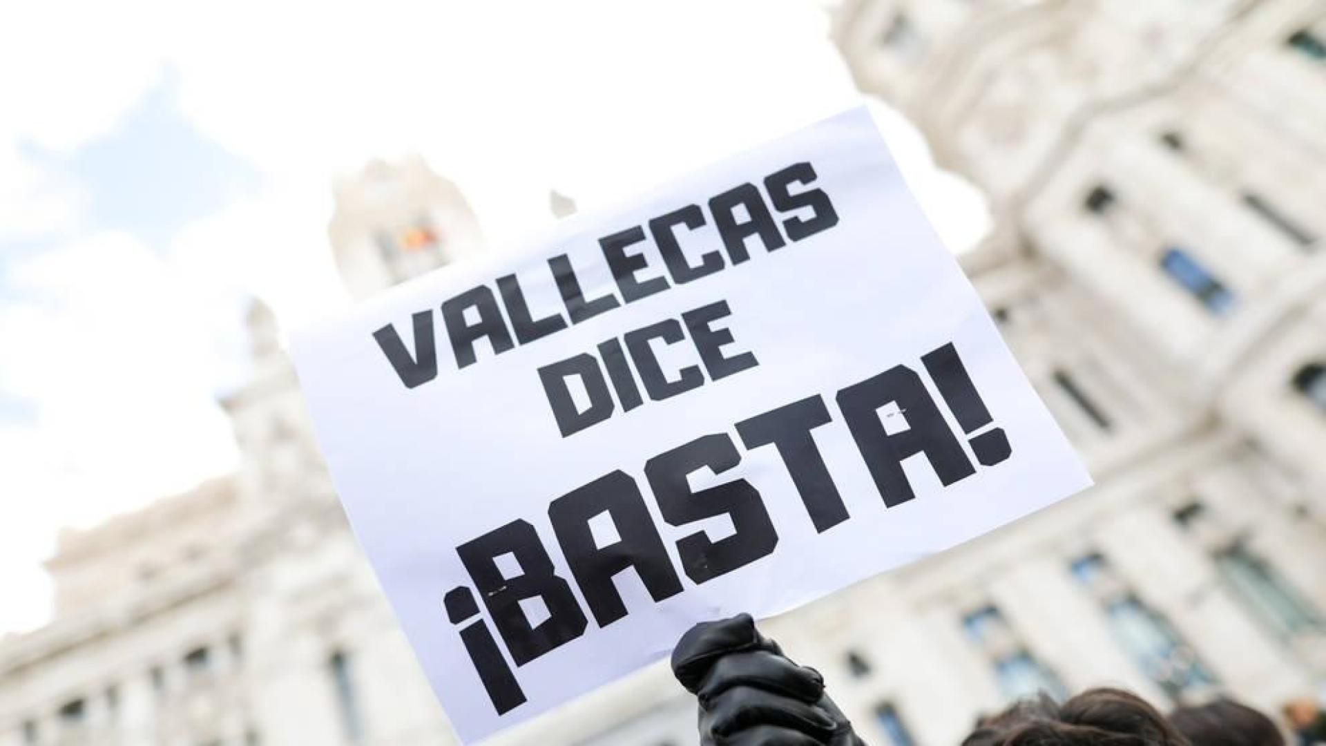 Protesta de vecinos de Vallecas.
