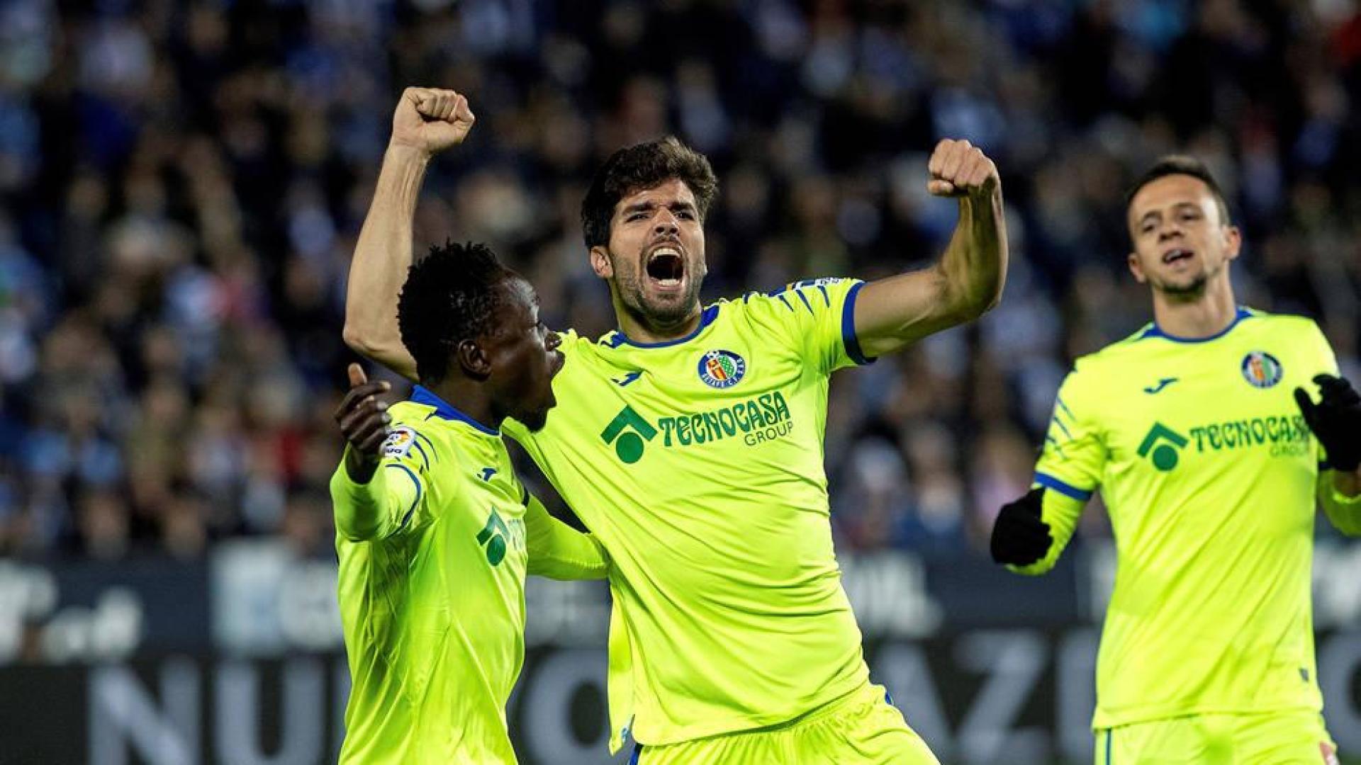 Leandro Cabrera celebra su gol ante el Leganés.