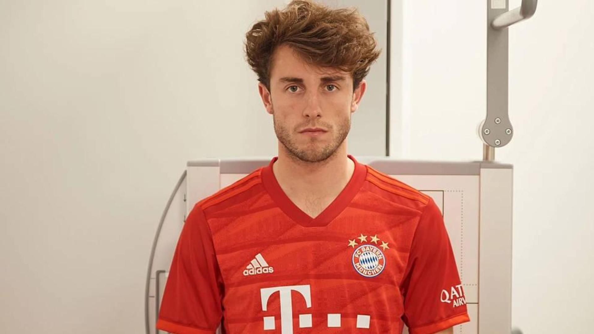 Odriozola, con la camiseta del Bayern de Múnich