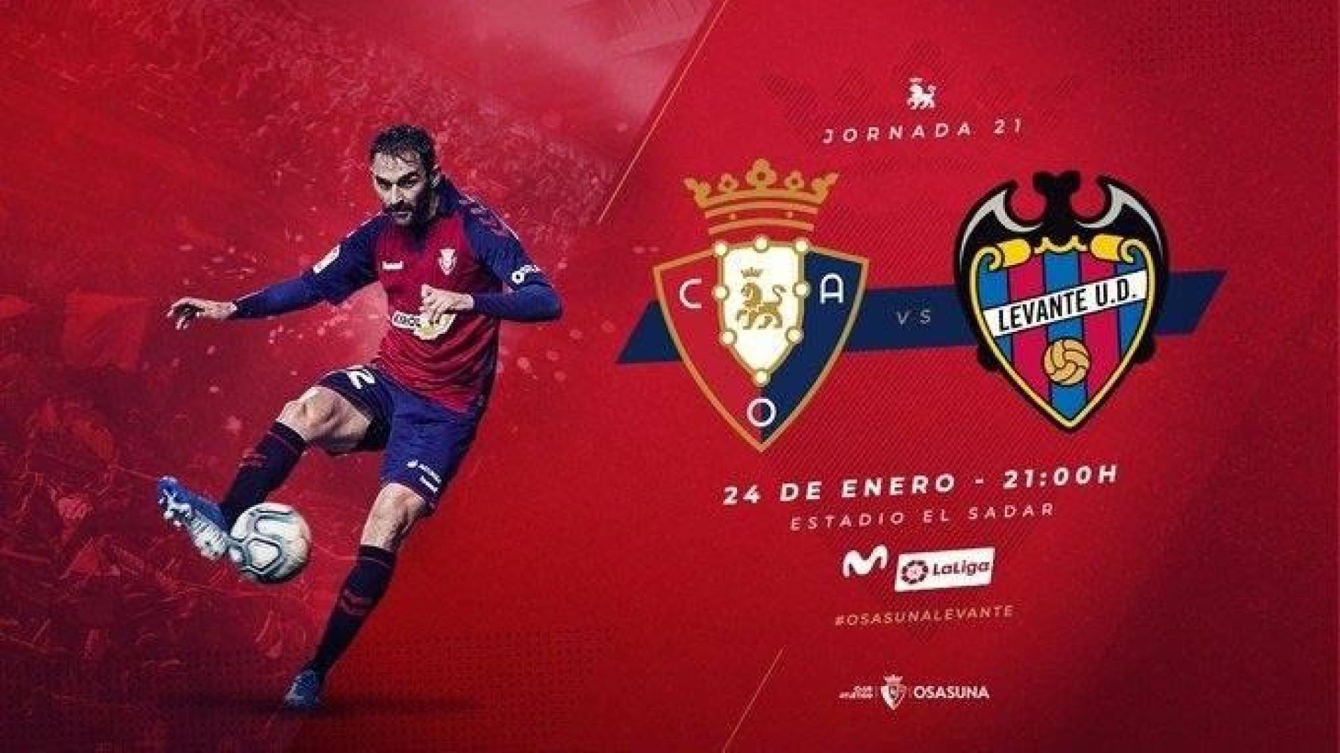 Venta de entradas para el partido Osasuna-Levante