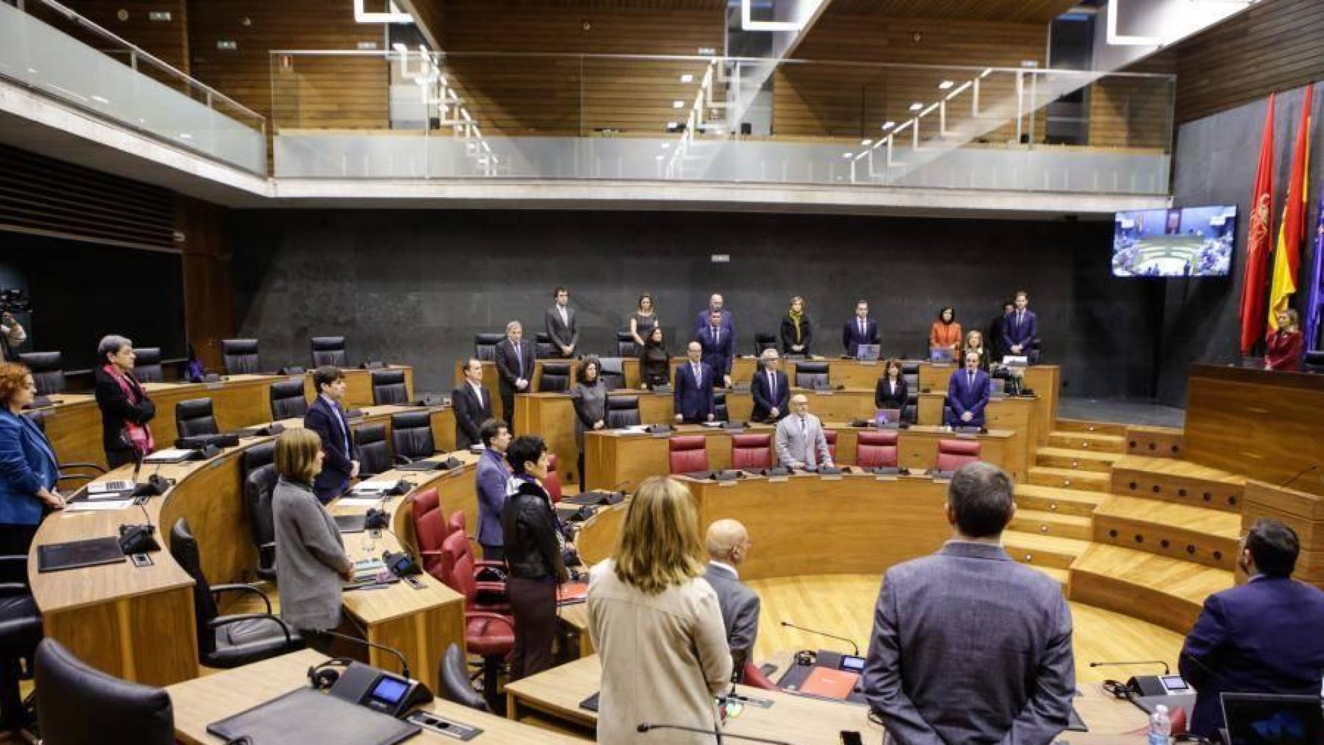 Minuto de silencio en el Parlamento por muerte de un trabajador en Sunbilla