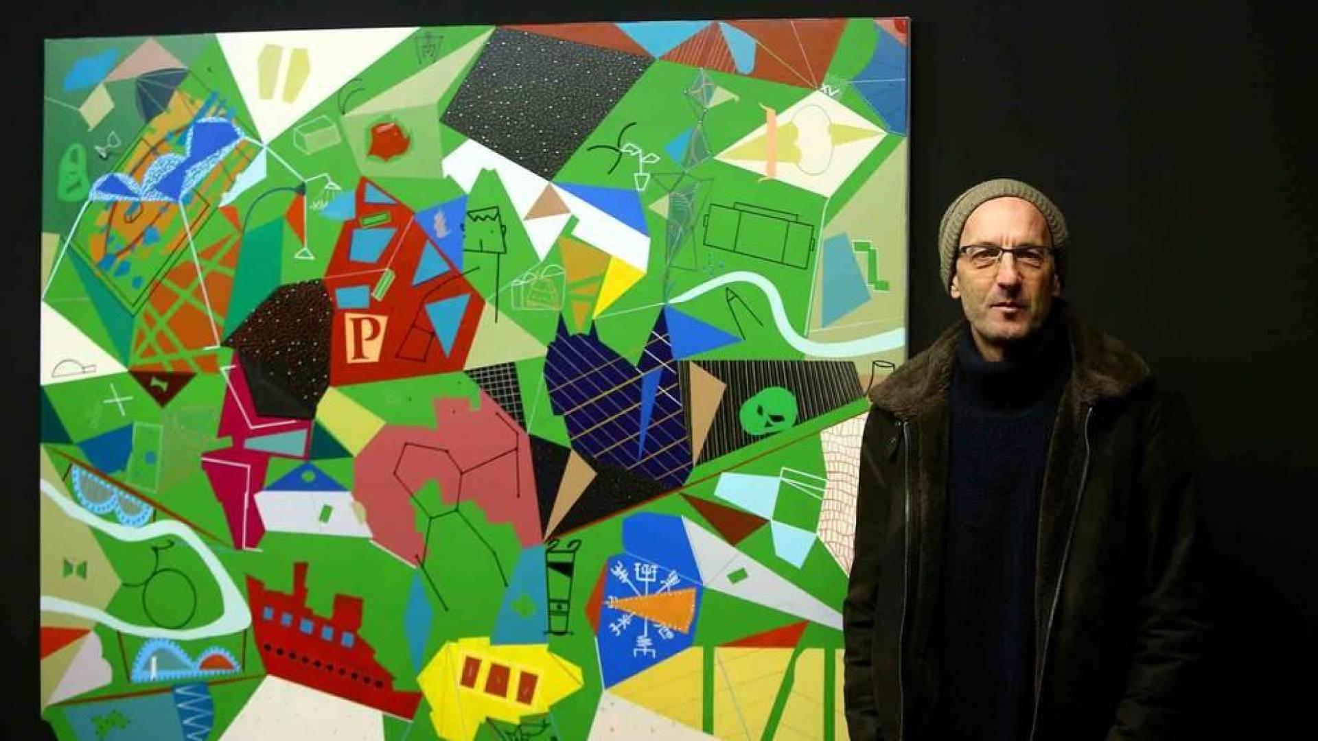 Juan Sukilbide presenta una exposición llena de símbolos, líneas y color