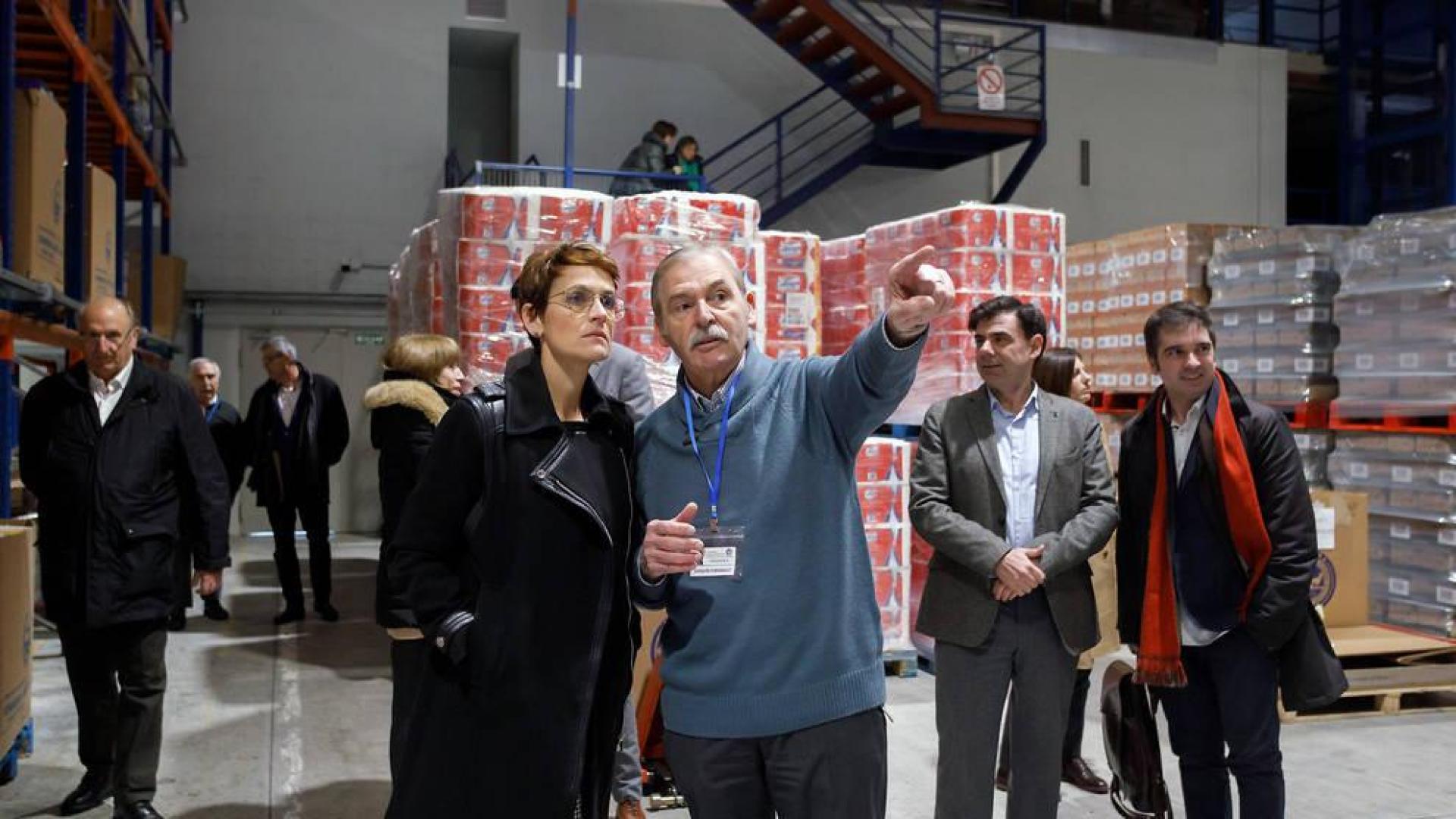 Chivite elogia la contribución del Banco de Alimentos a la sociedad navarra