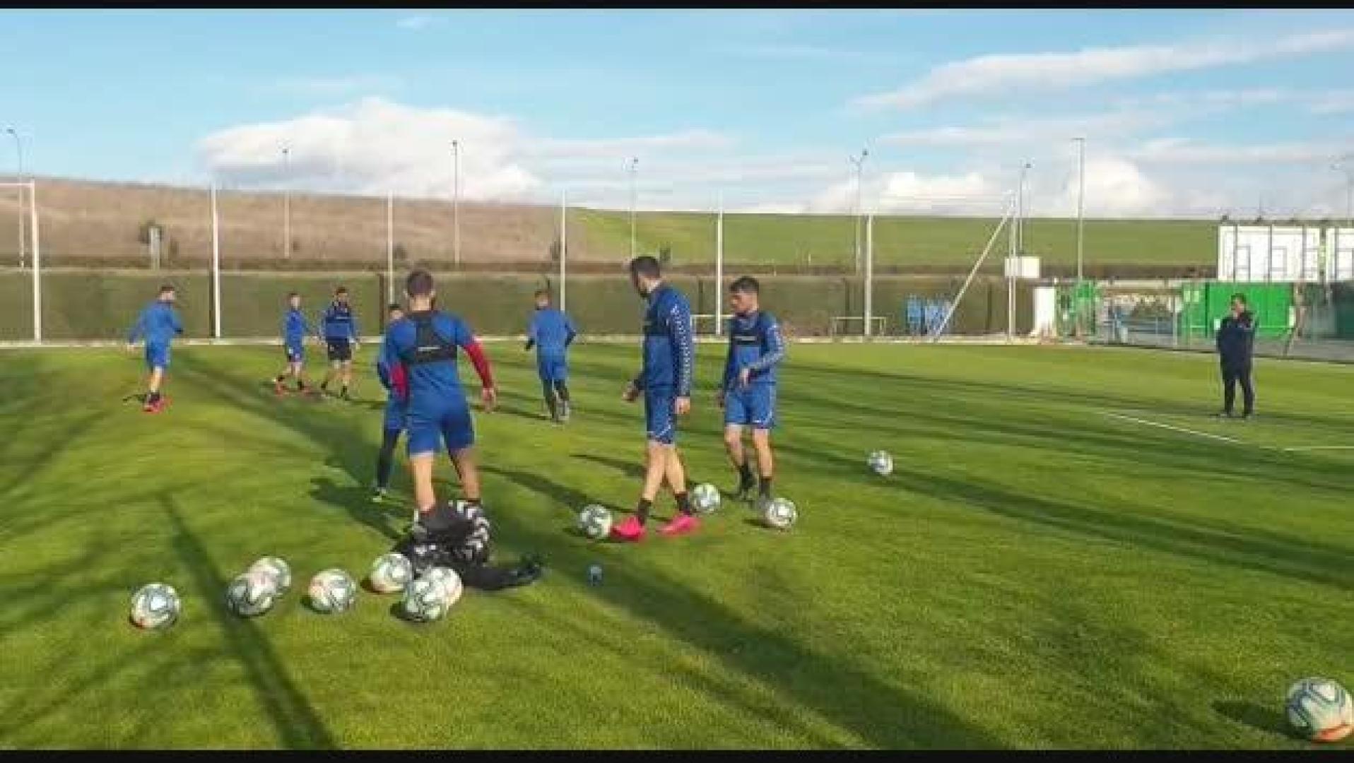 Primer entrenamiento en Tajonar de José Arnaiz