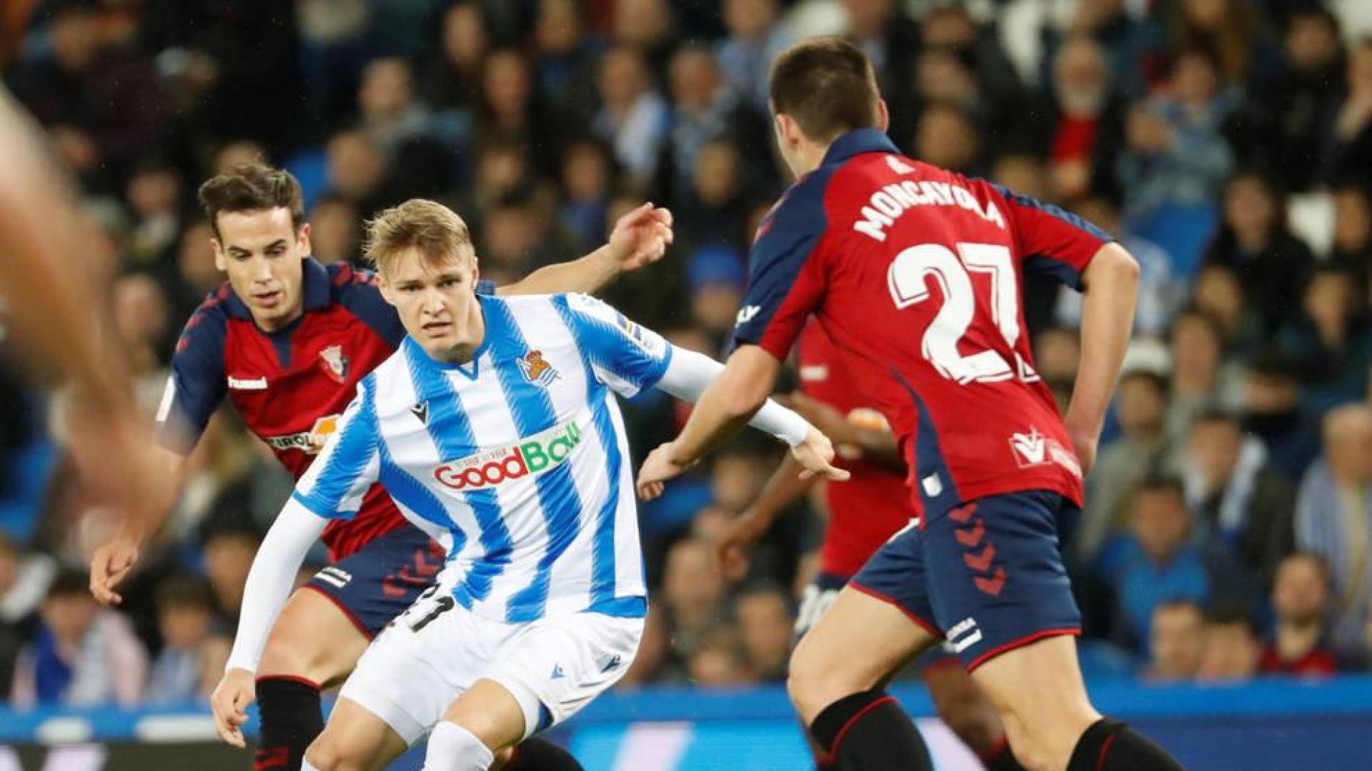 Arrasate trató de maniatar a Odegaard, pero el noruego acabó firmando un gran partido.