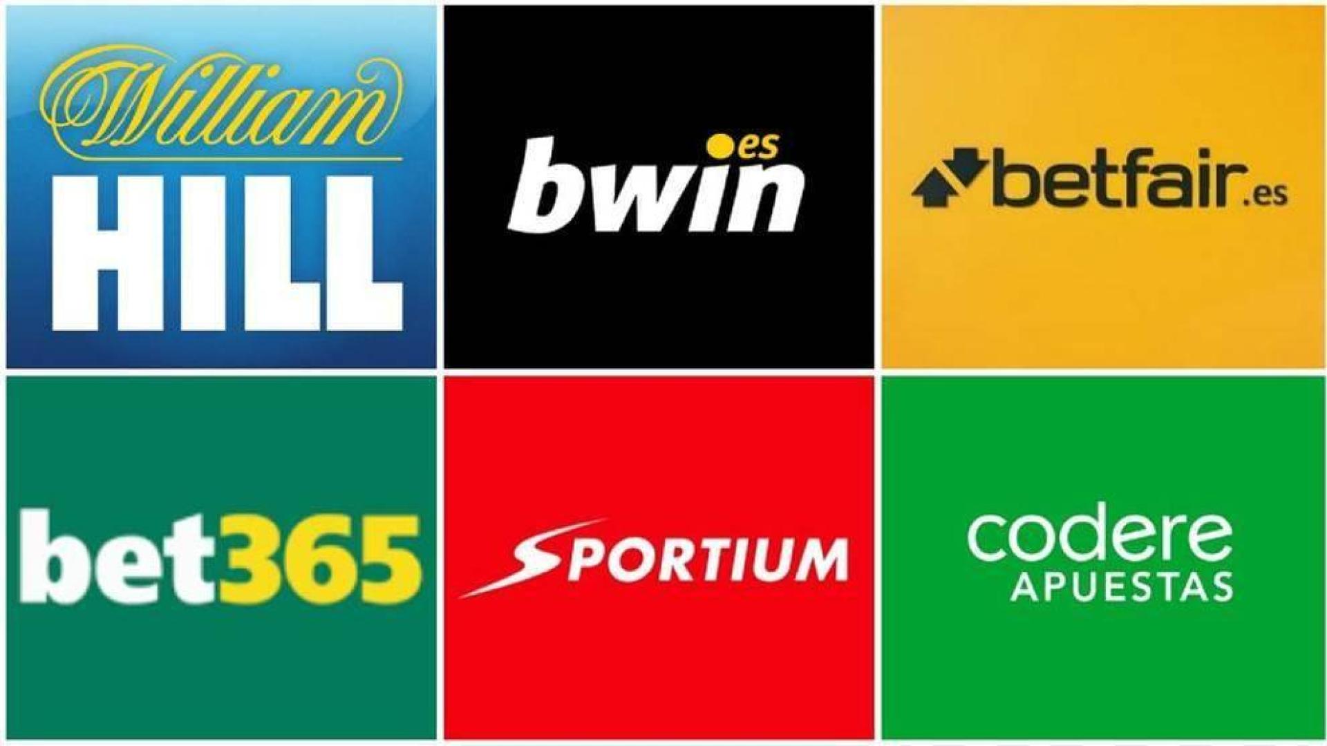 Logotipos de varias casas de apuestas online