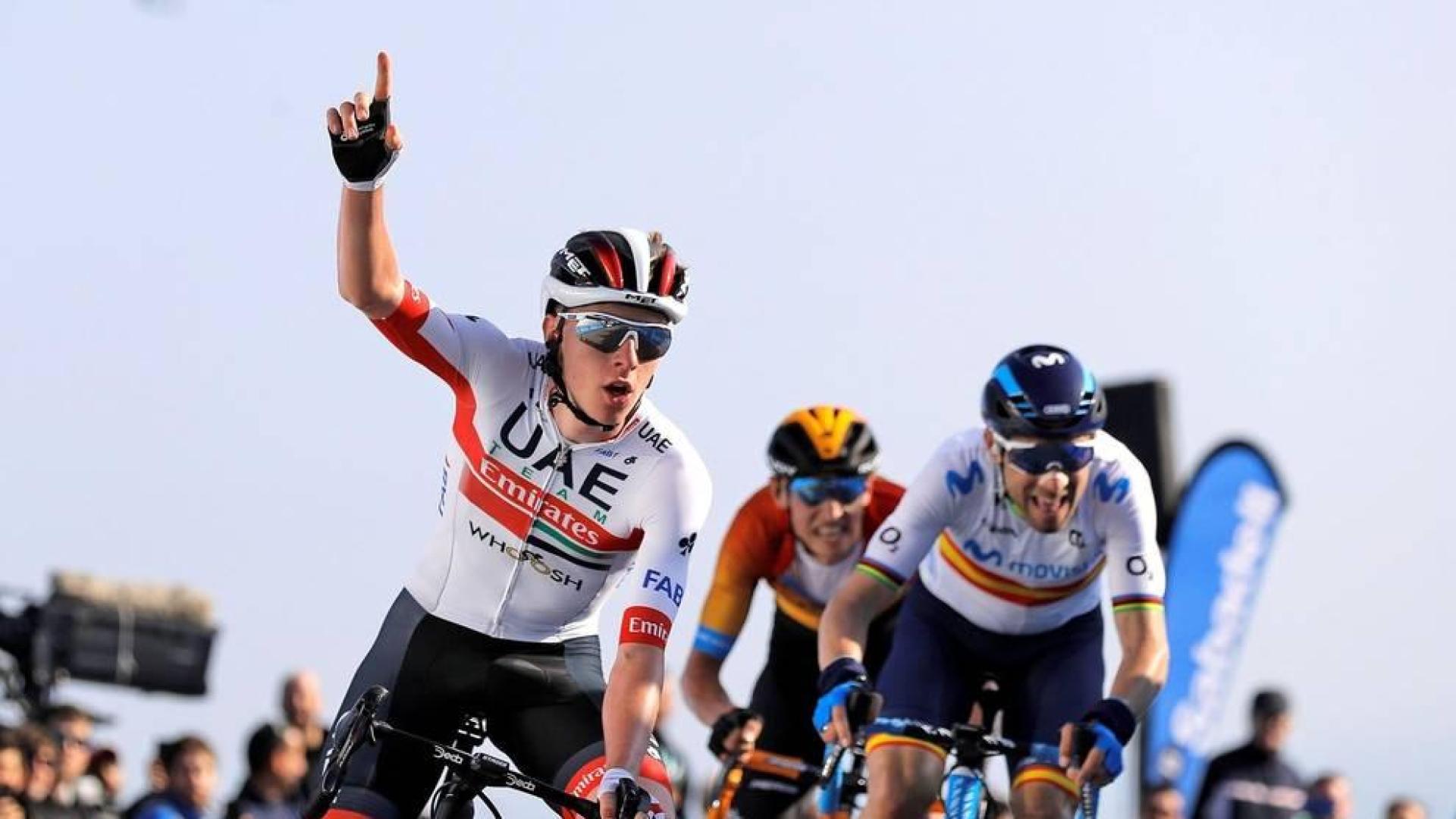 Pogacar se impone a Valverde y es nuevo líder de la Vuelta a la Comunidad Valenciana