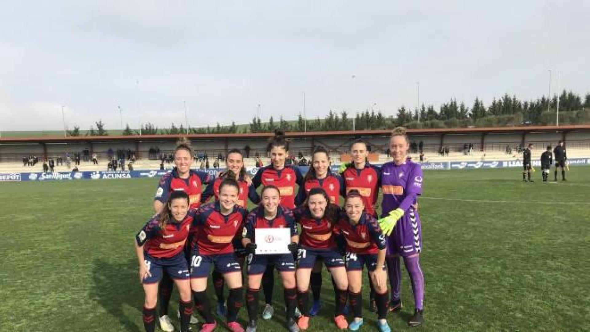 Once de Osasuna Femenino ante el Parquesol.