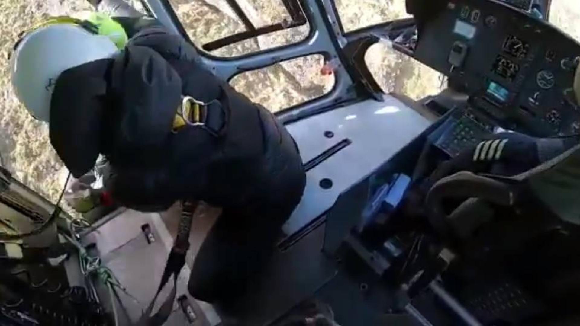Rescatada ilesa una montañera tras quedar atrapada en las Peñas de Aia