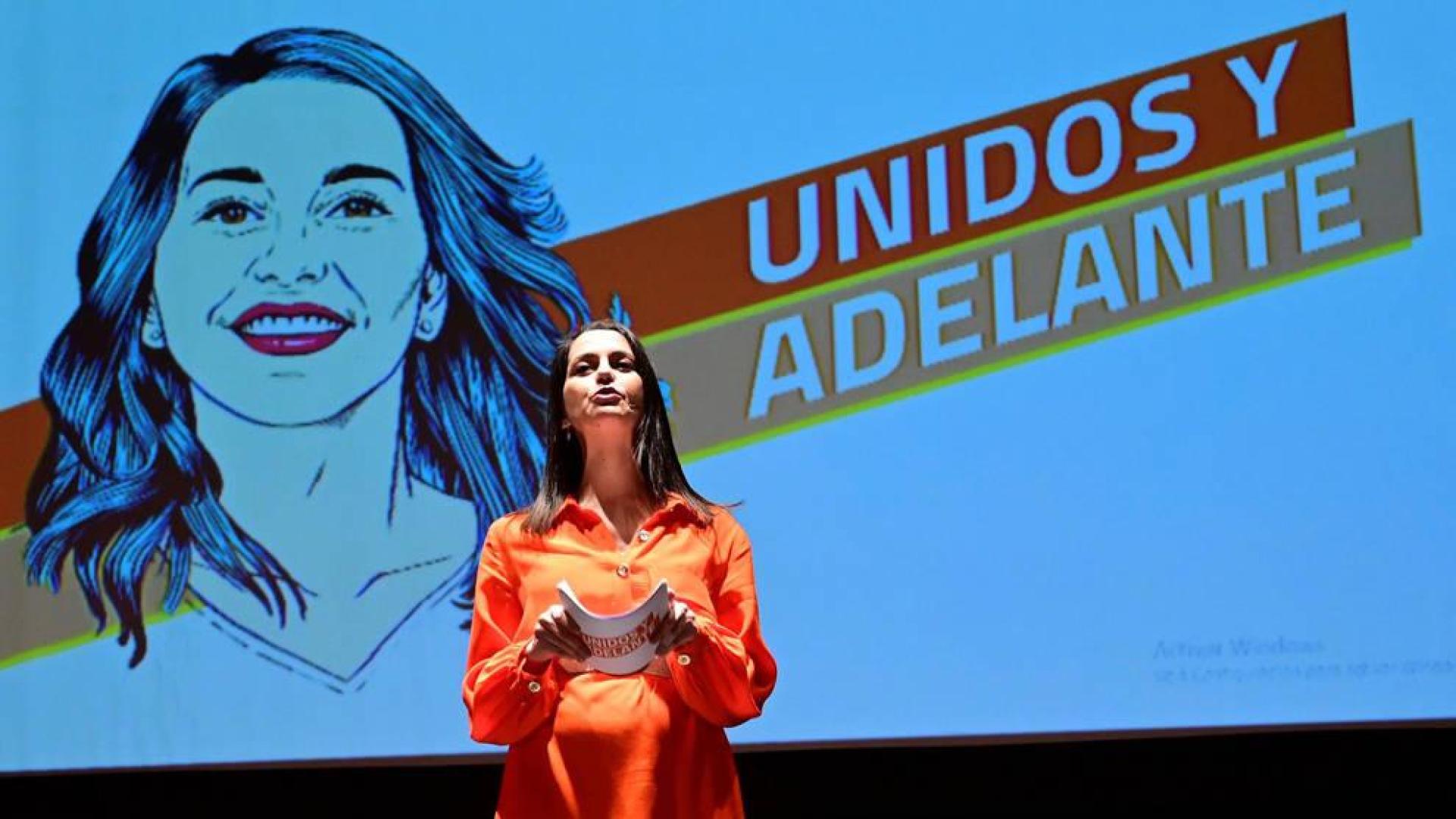 La candidata a presidir Ciudadanos, Inés Arrimadas, en un acto de partido
