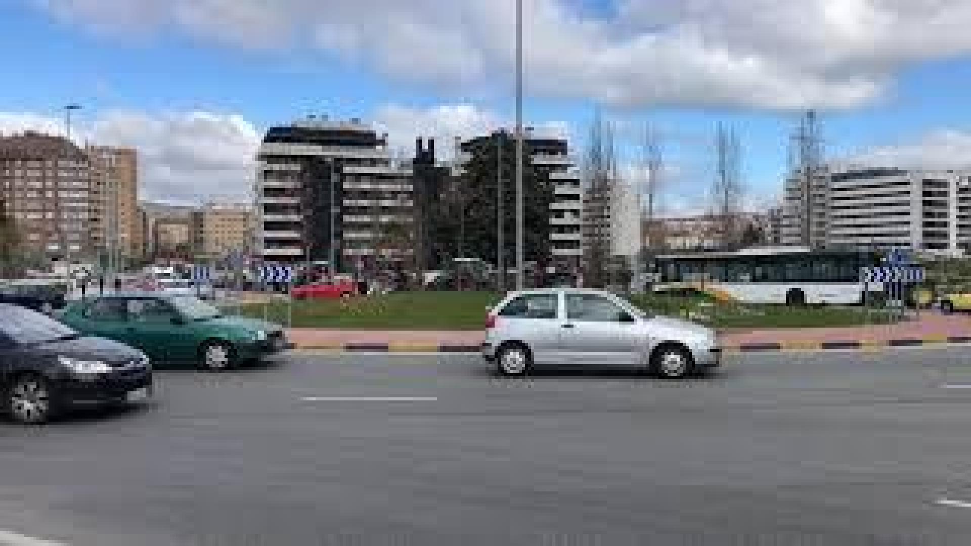 Vídeo de problemas de tráfico en Pamplona por los tractores