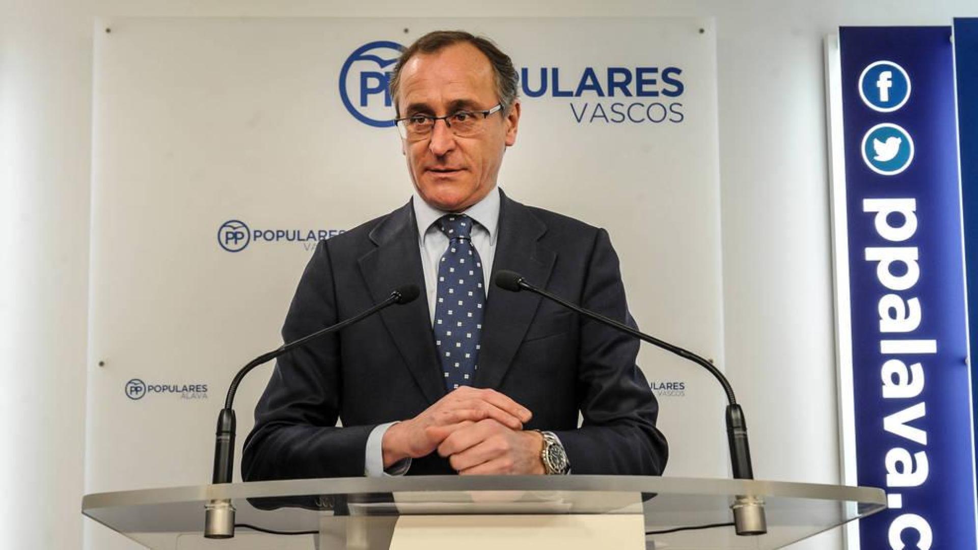 El presidente del PP del País Vasco, Alfonso Alonso