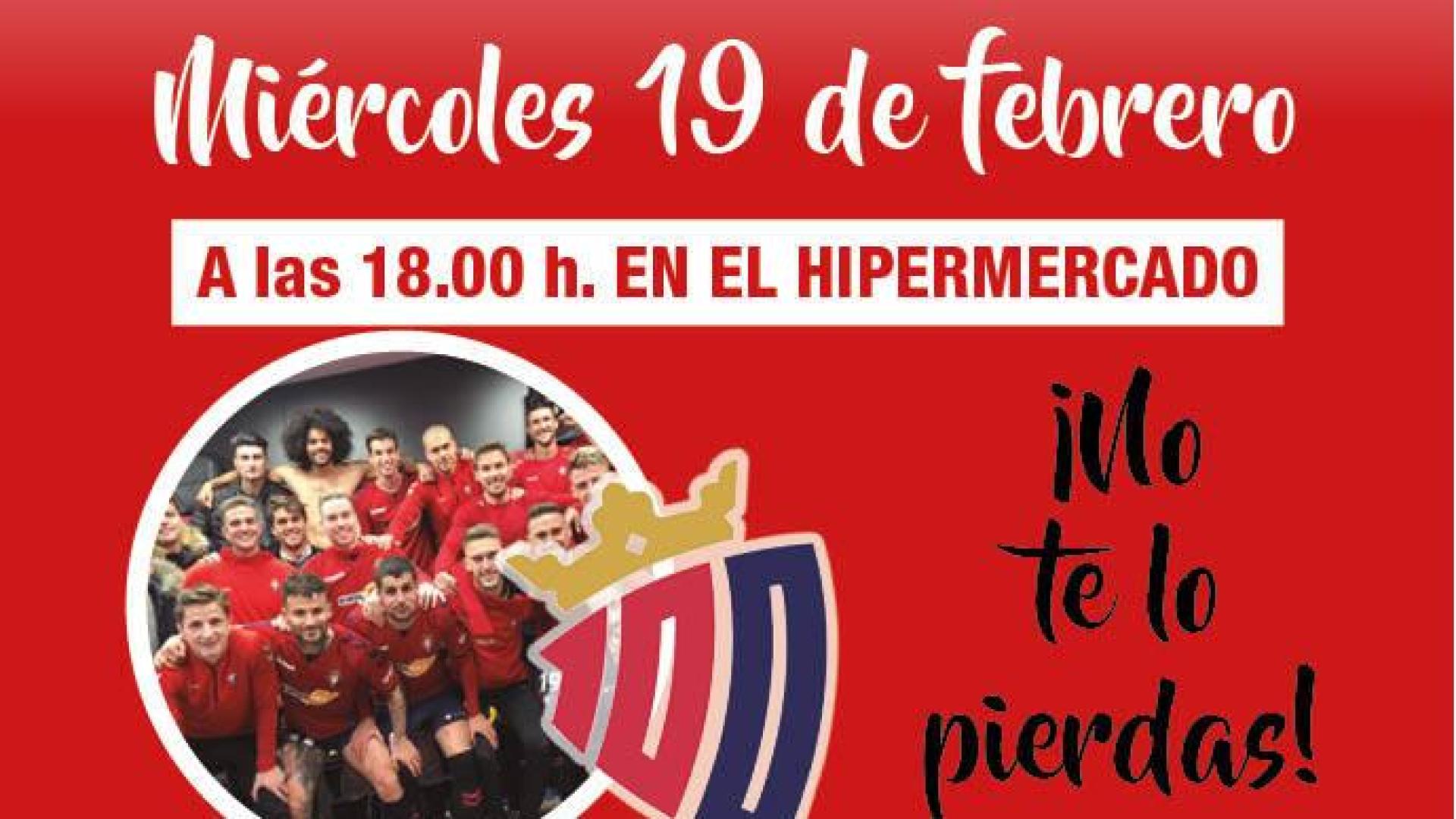 Los jugadores del Osasuna visitan E.Leclerc este miércoles