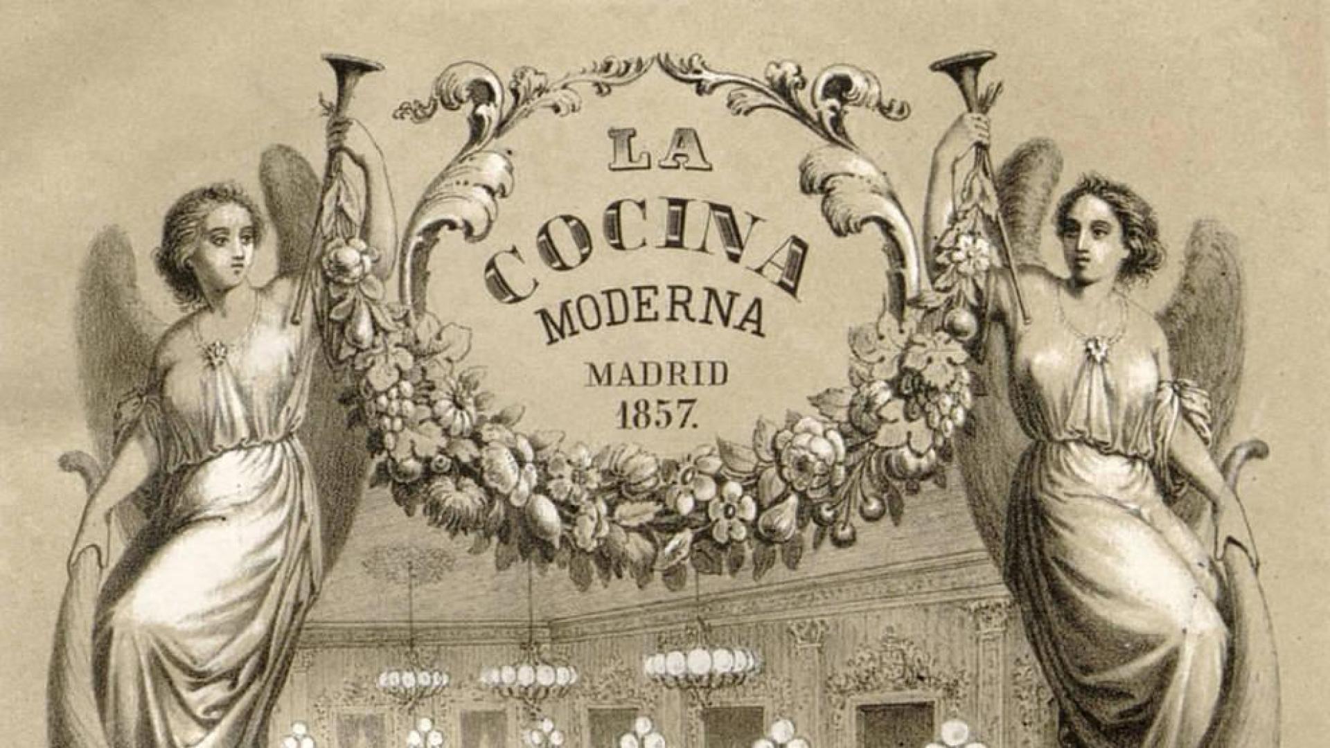 Portada de 'La cocina moderna', de Manuel Garciarena y Mariano Muñoz (1857). r. c.