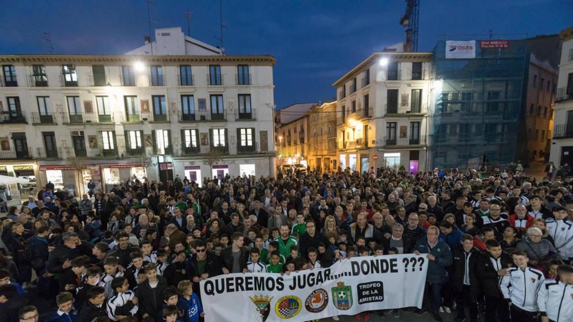 Clubes de Tudela se concentran “por instalaciones deportivas dignas”