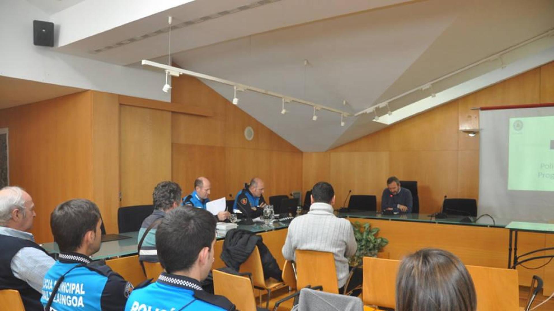 Un momento de la presentación este miércoles en Tafalla.