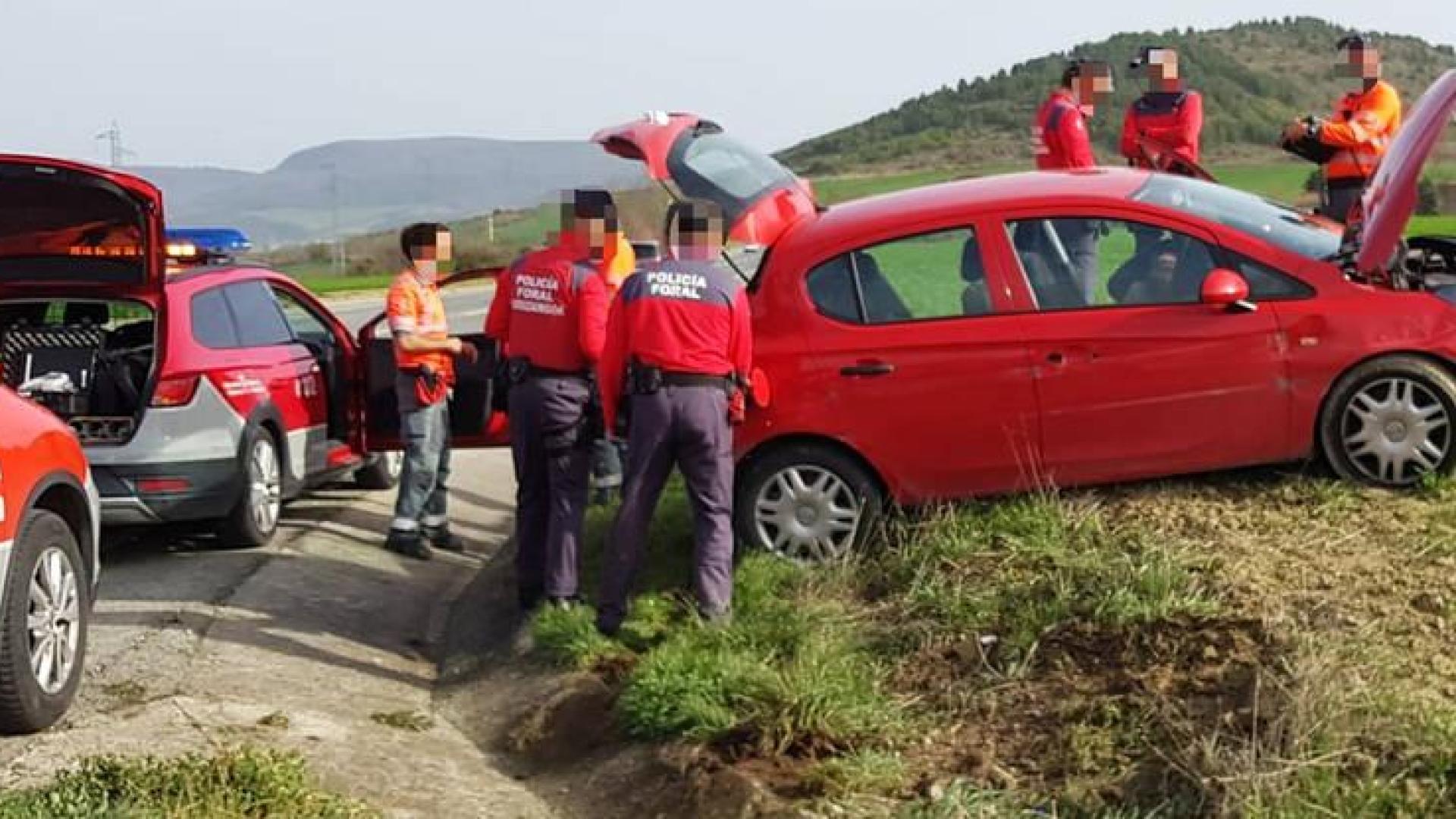 Detenido un conductor positivo en drogas tras darse a la fuga de la Policía Foral
