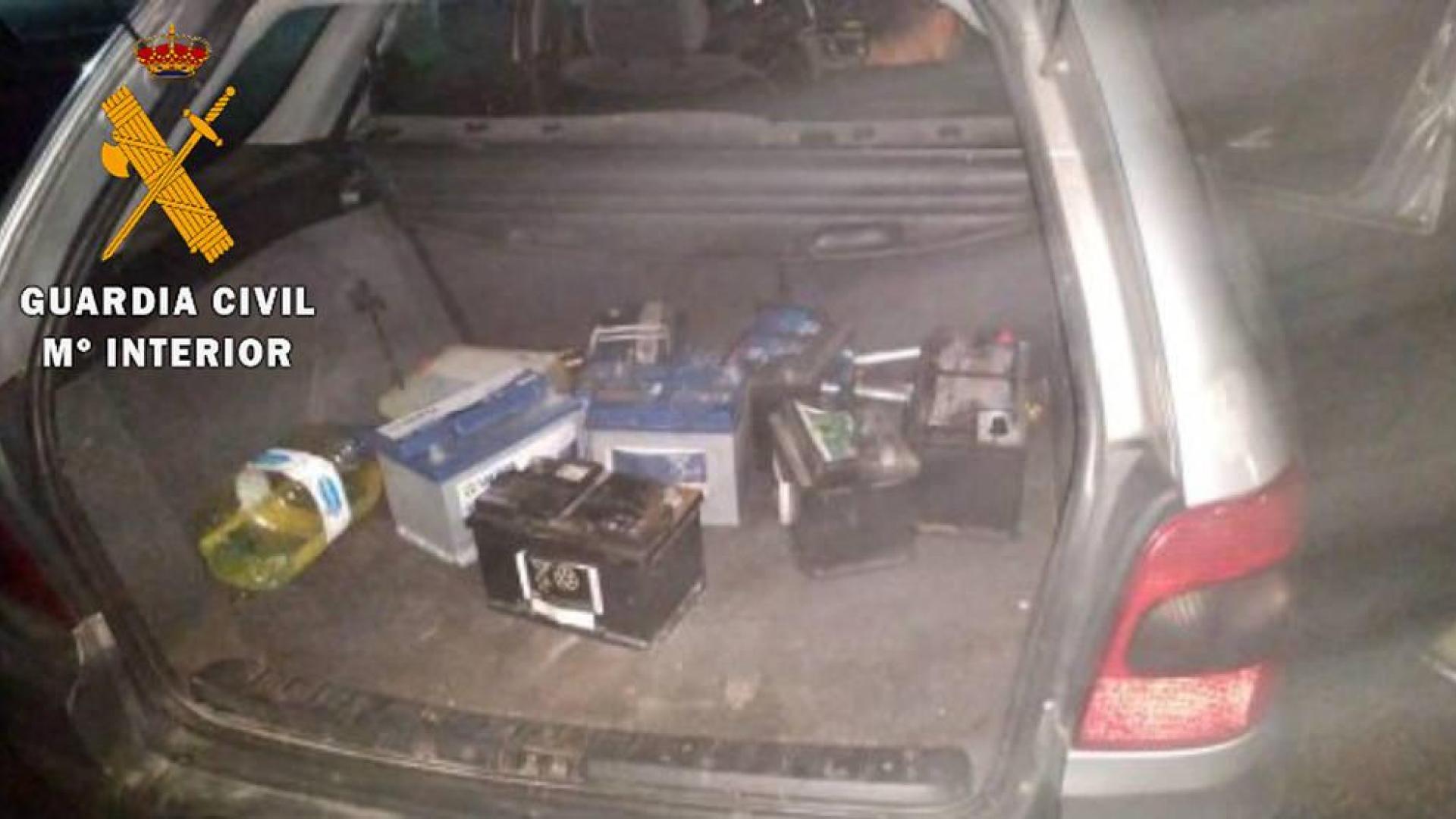 Imagen de las baterías robadas.