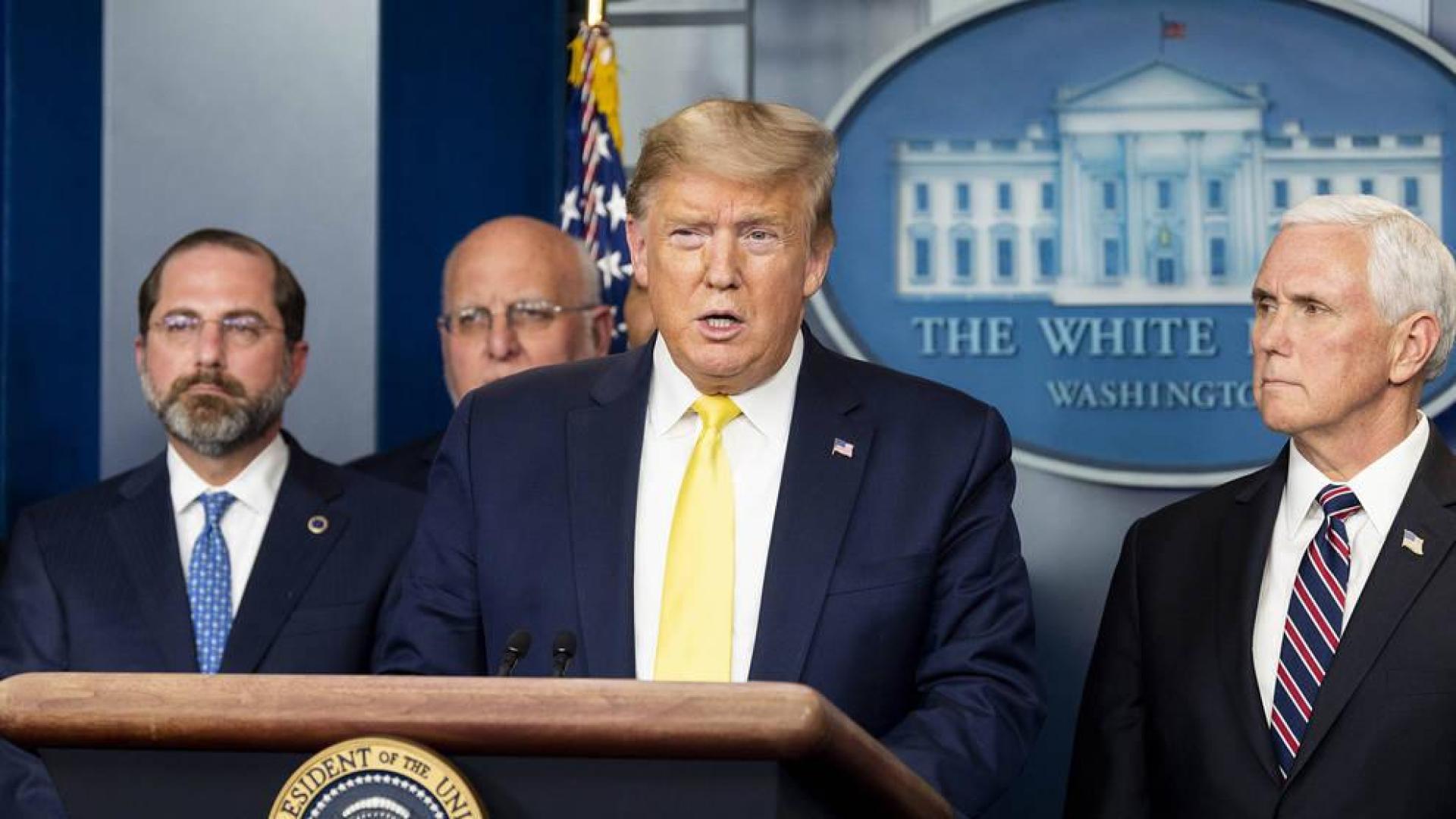 Trump, durante una rueda de prensa sobre el coronavirus.