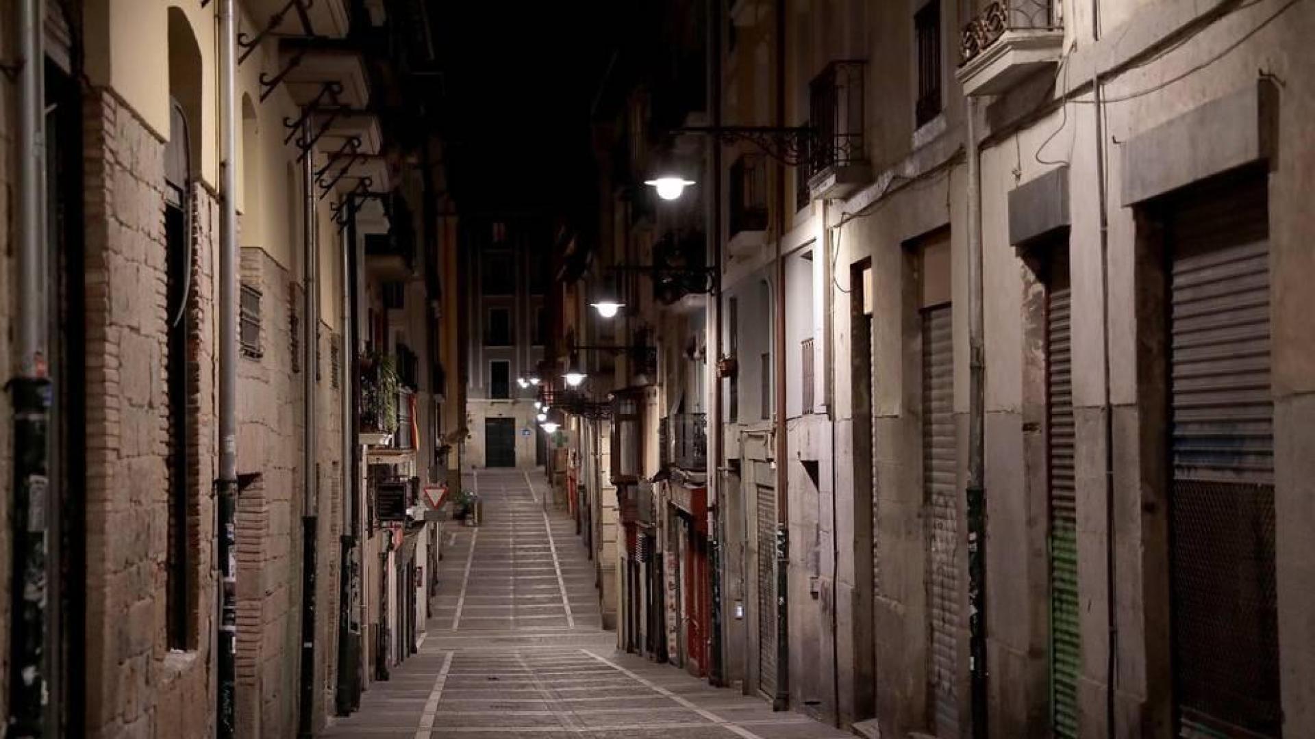 Primer sábado sin gente en el Casco Viejo de Pamplona debido al decreto del estado de alarma por parte del Gobierno por las crisis de coronavirus