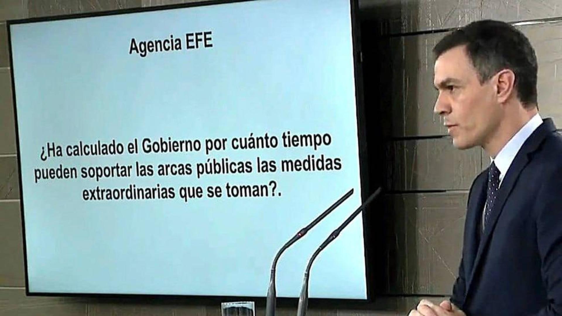 Sánchez, durante la rueda de prensa.