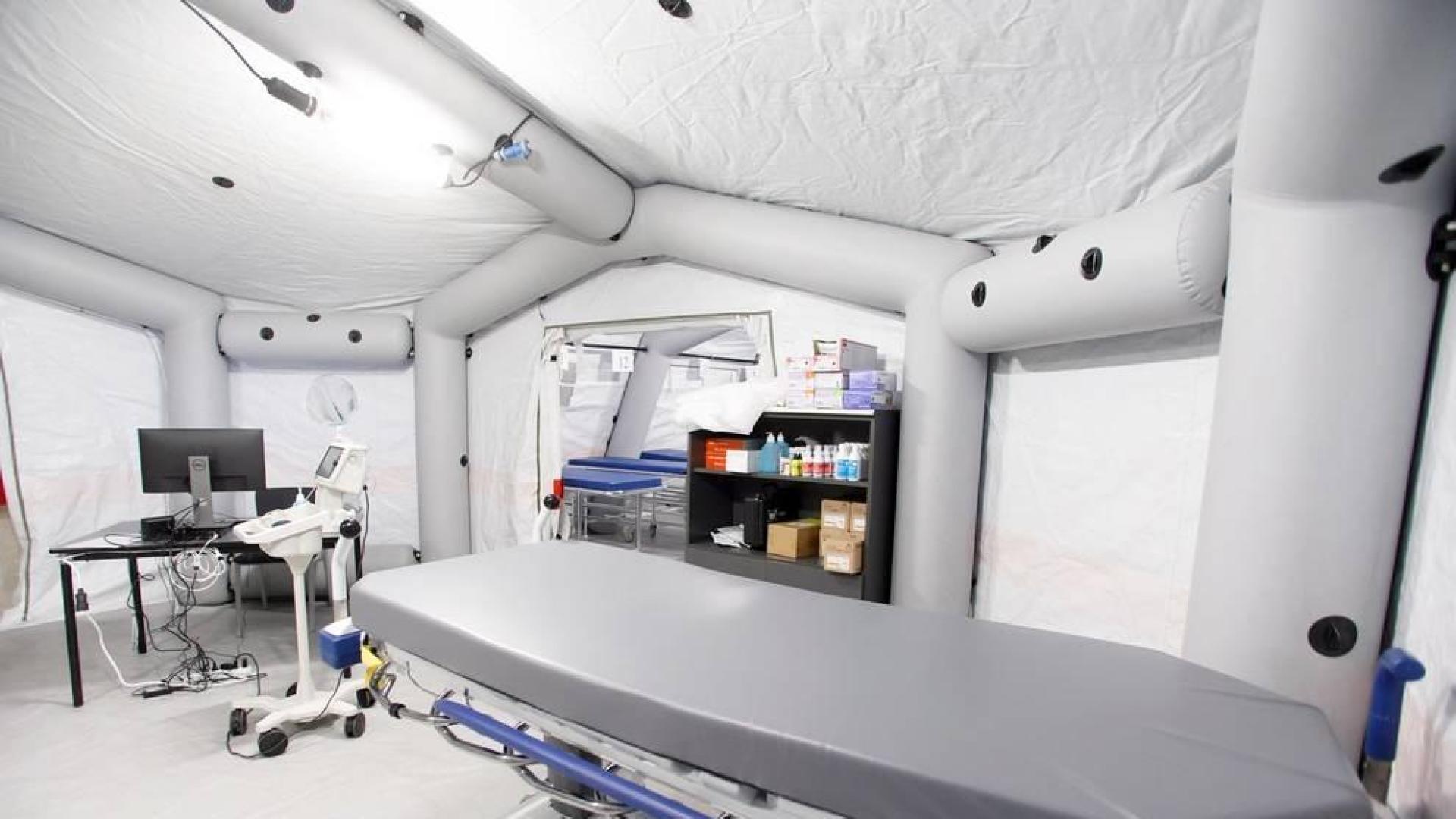 Imágenes de la habilitación del hotel Iruña Park y el sótano de Urgencias del CHN