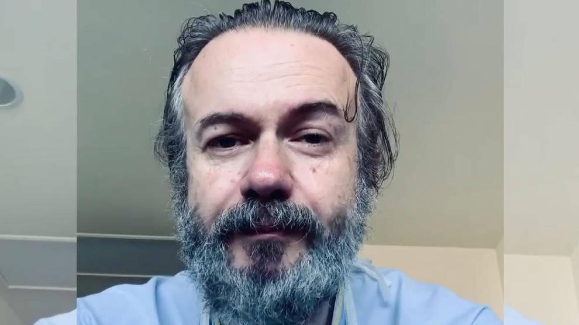 Un momento del mensaje que el actor Tristán Ulloa ha colgado en Instagram tras recibir el alta por coronavirus