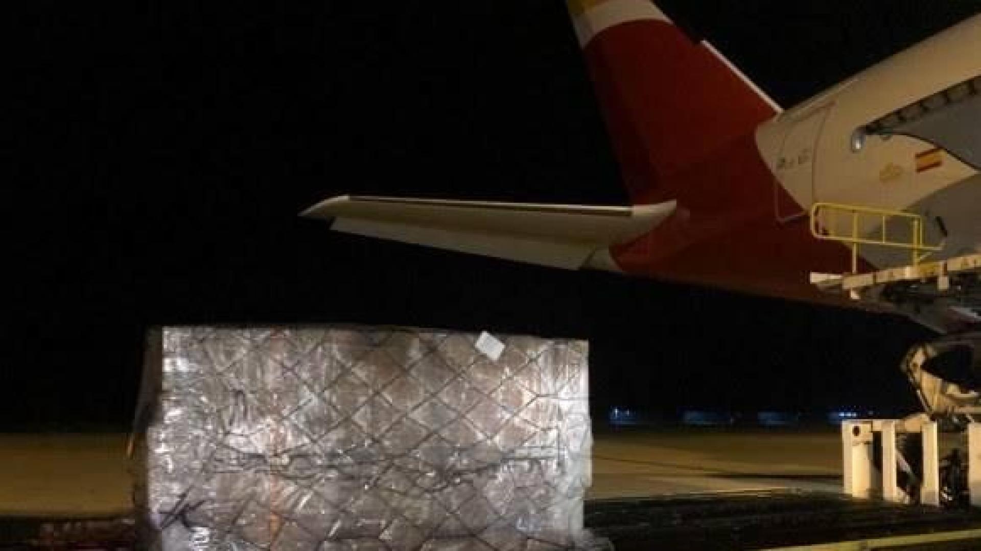 Llega el segundo vuelo del corredor aéreo sanitario con 30 toneladas de material