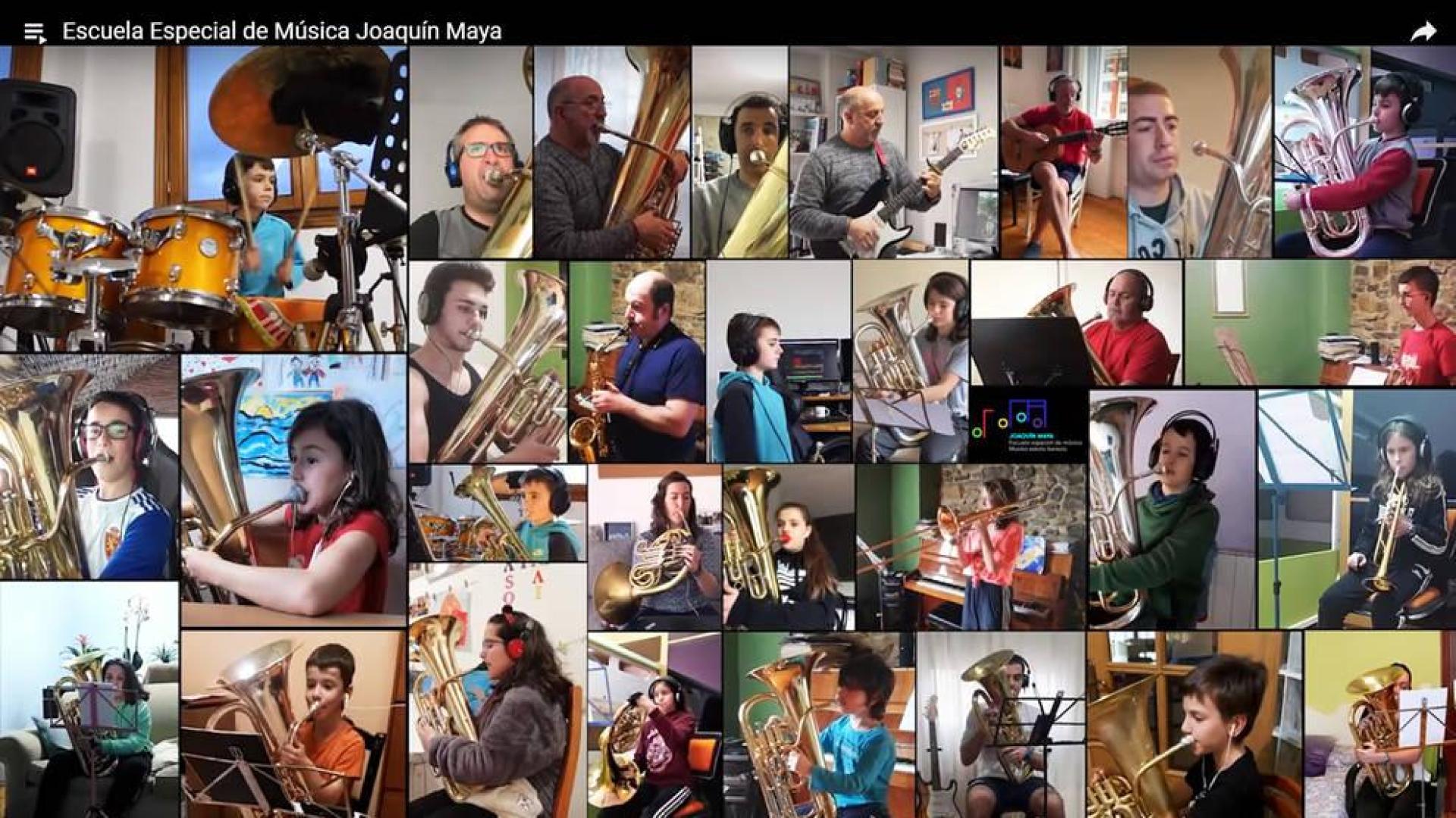 Alumnos de la Escuela de Música Joaquín Maya se suman al 'Resistiré'