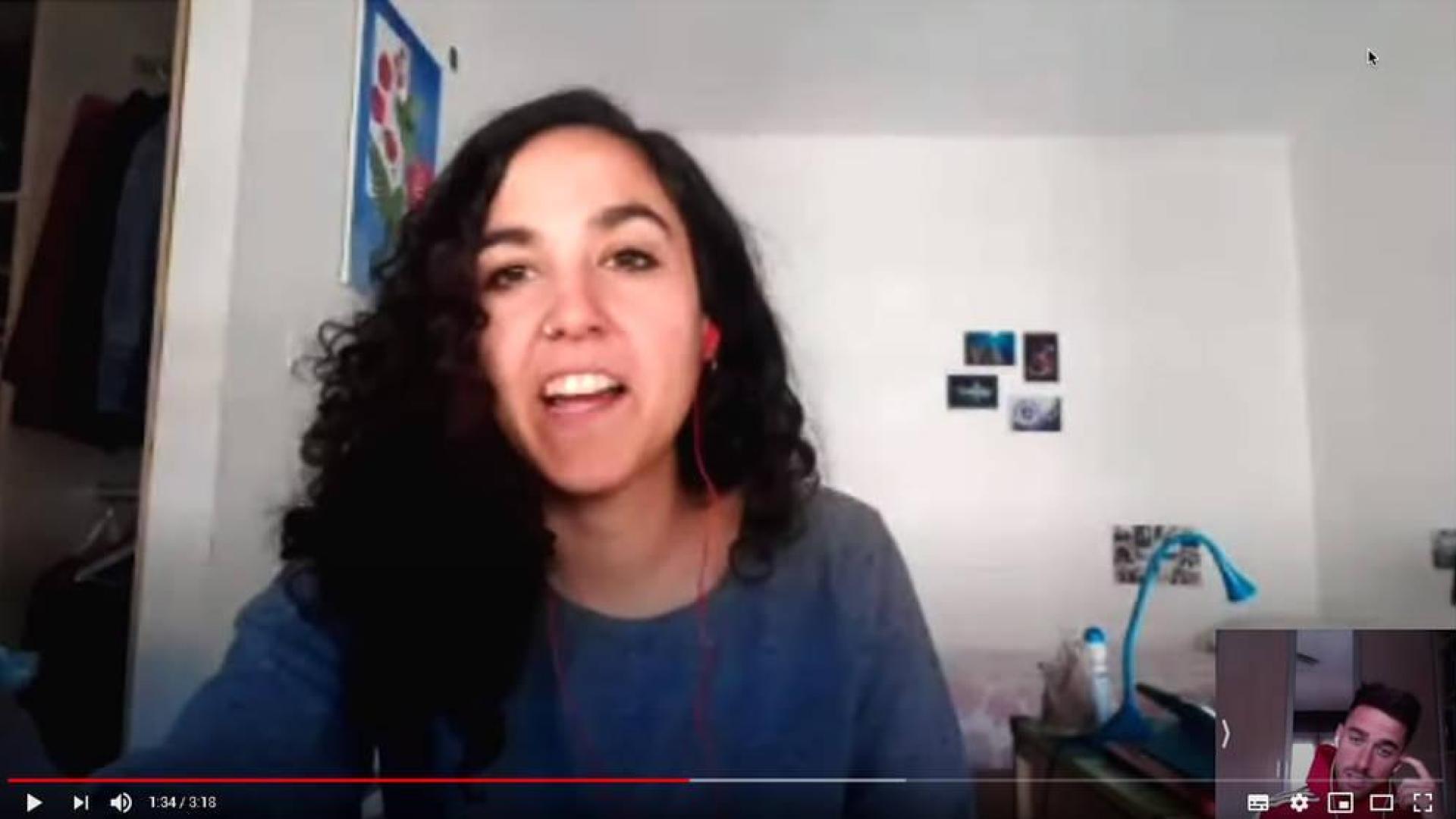Videollamada de Kike Barja a su hermana Marta, confinada en Italia.