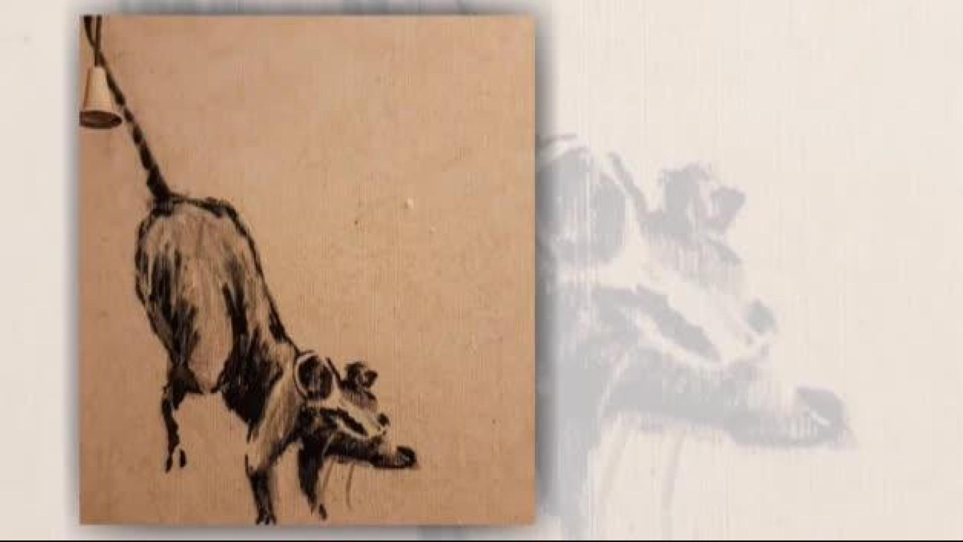 Bansky reaparece durante el confinamiento con una obra de arte en el baño de su casa