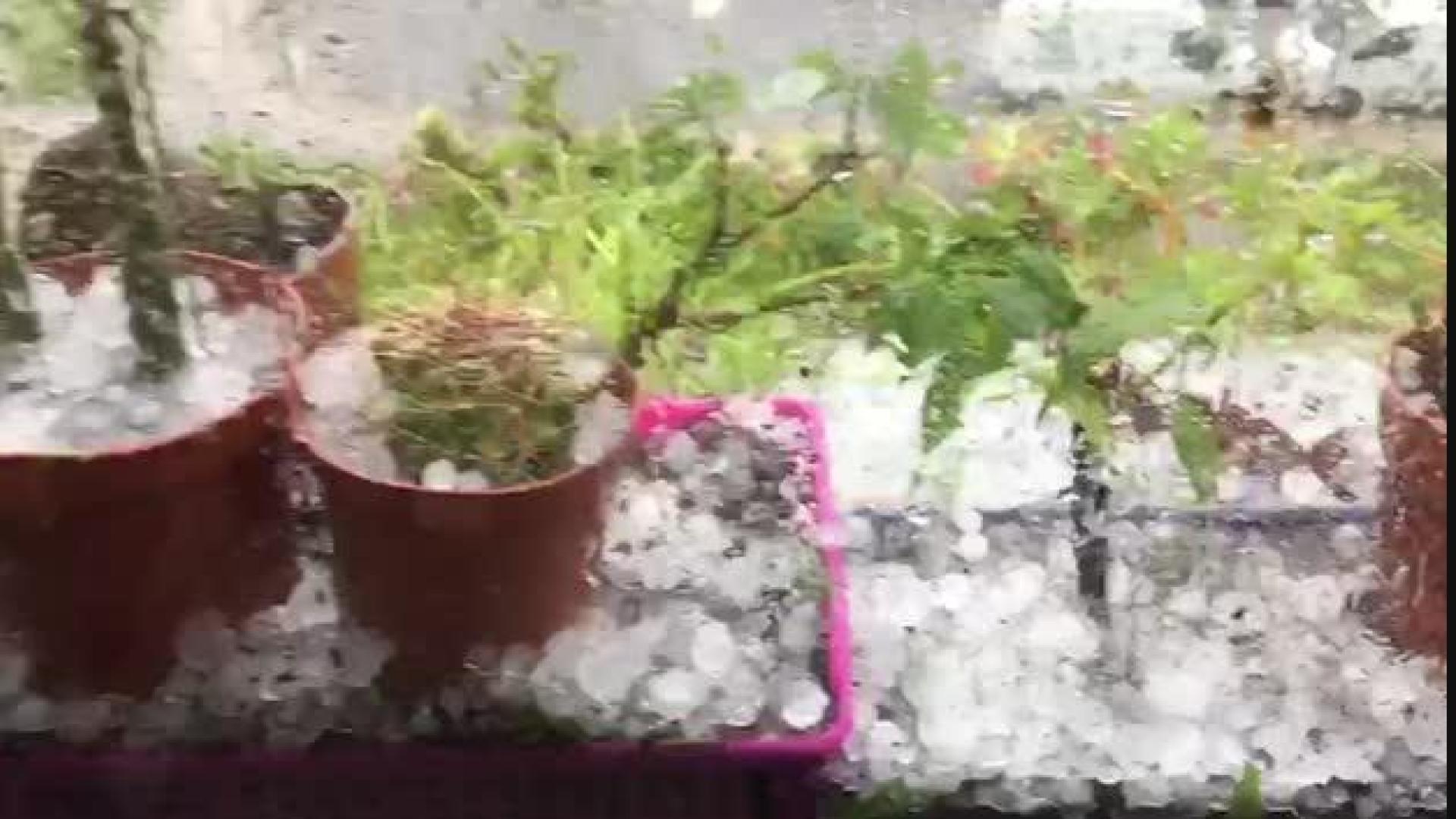Vídeo | Así caía el granizo en Barañáin