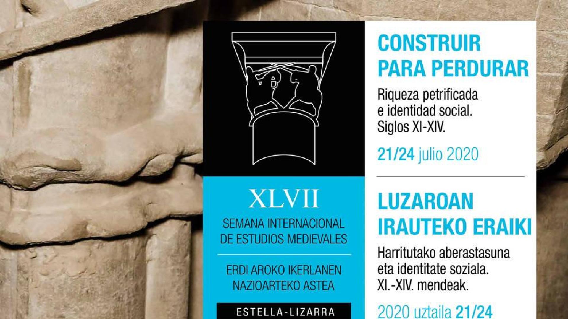 Imagen del cartel de la Semana Internacional de Estudios Medievales de Estella-Lizarra.