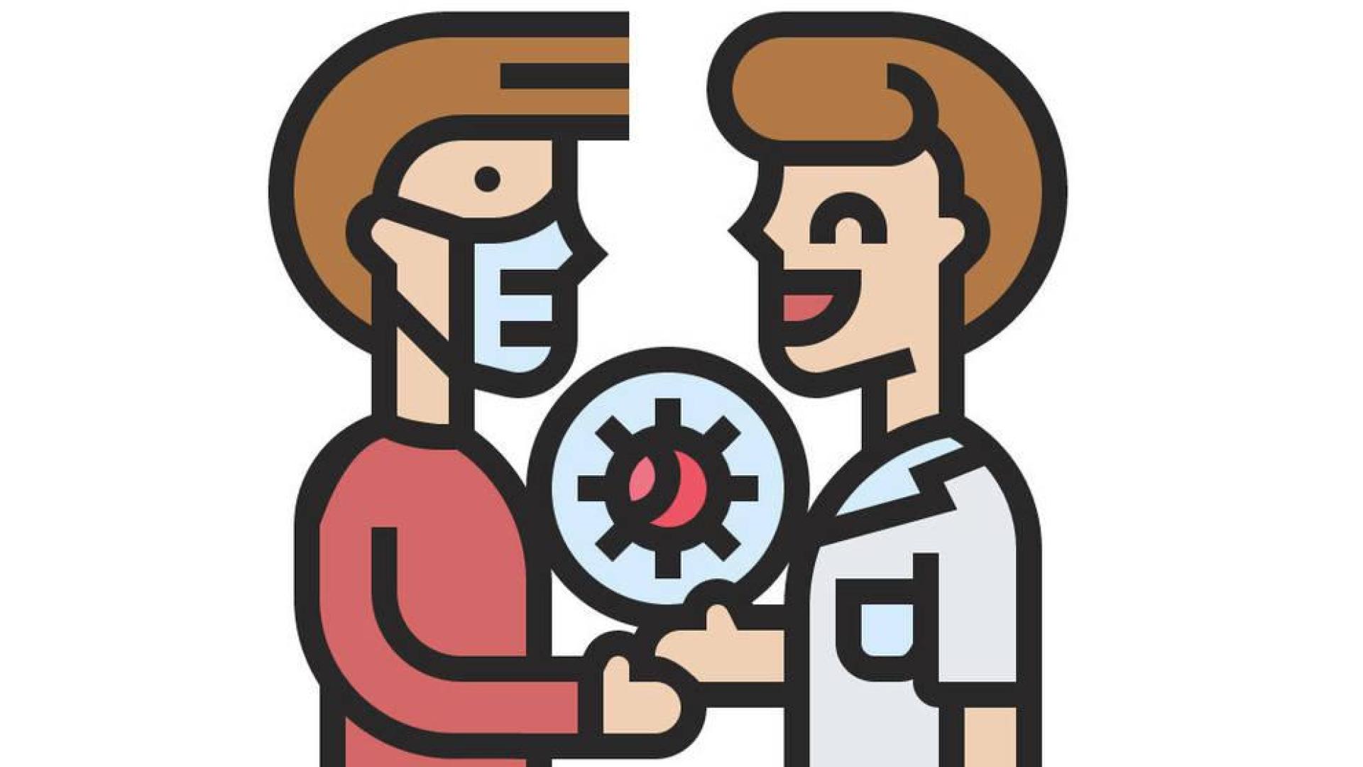 Ilustración de la app Corona Test.