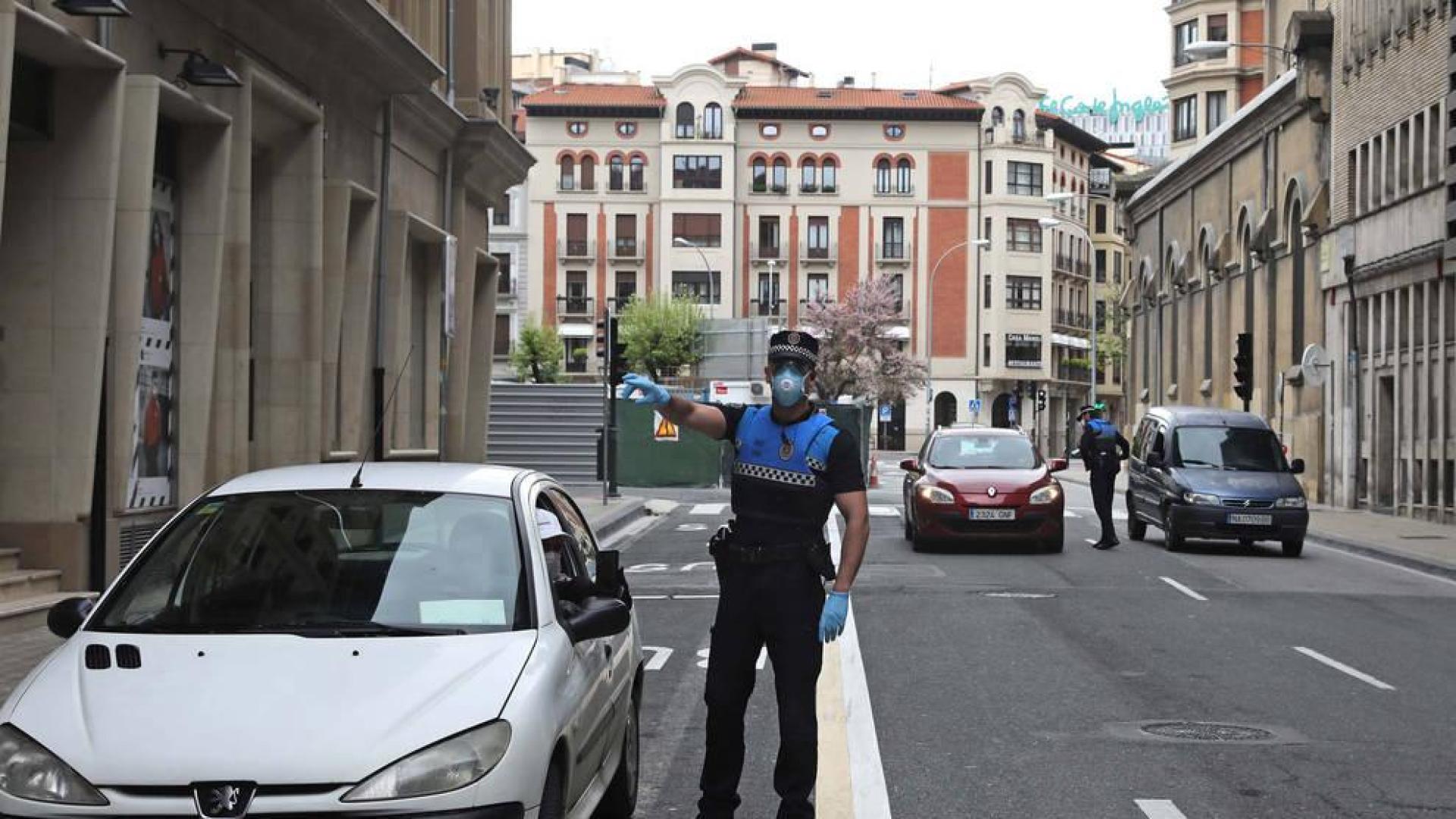 Control de movilidad de la Policía Municipal de Pamplona