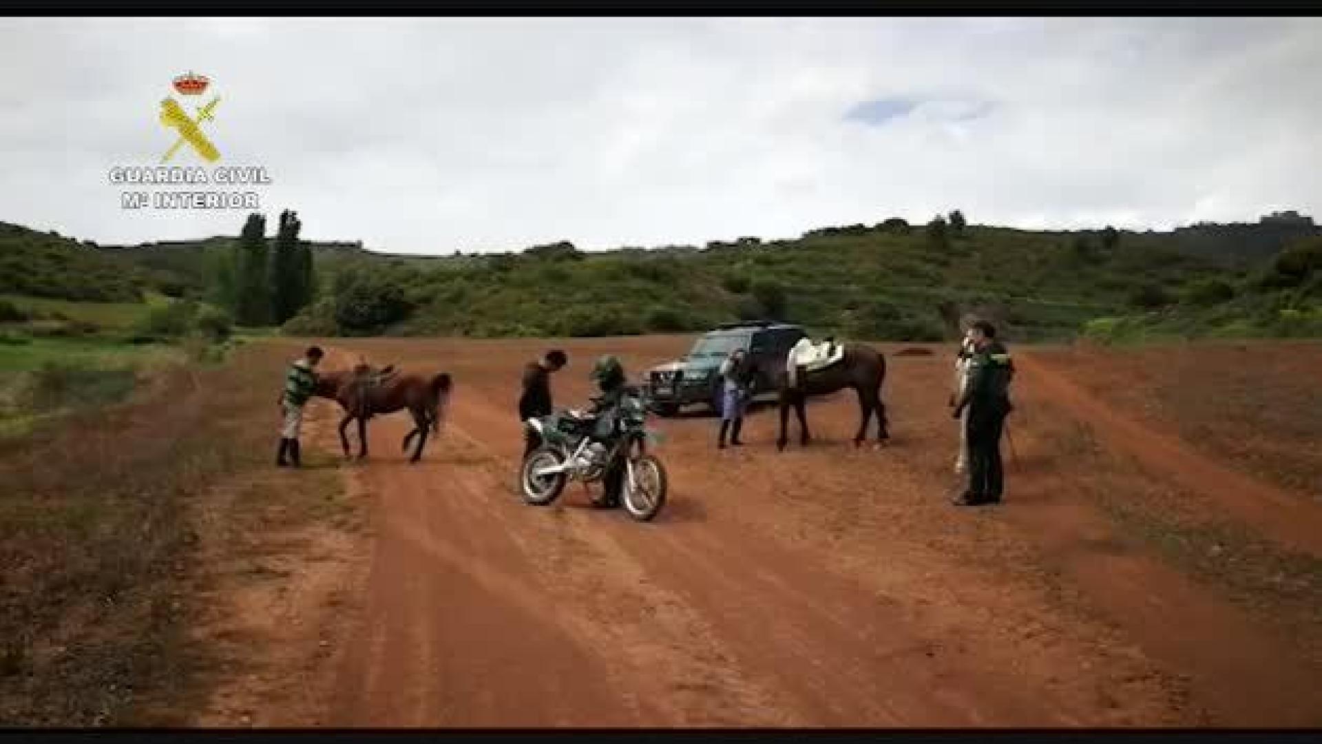 La Guardia Civil denuncia a tres personas por huir a caballo