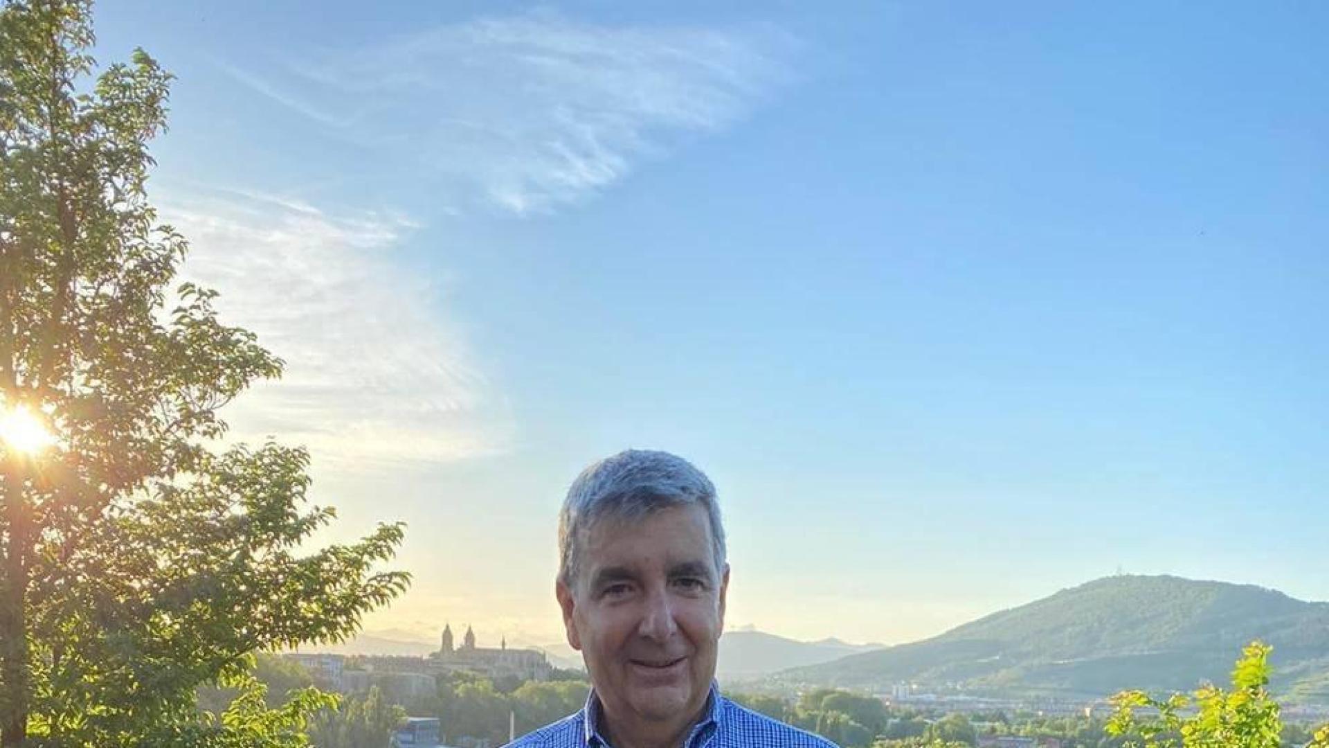 Juan Manuel Fernández, durante su paseo por Pamplona la tarde del miércoles.