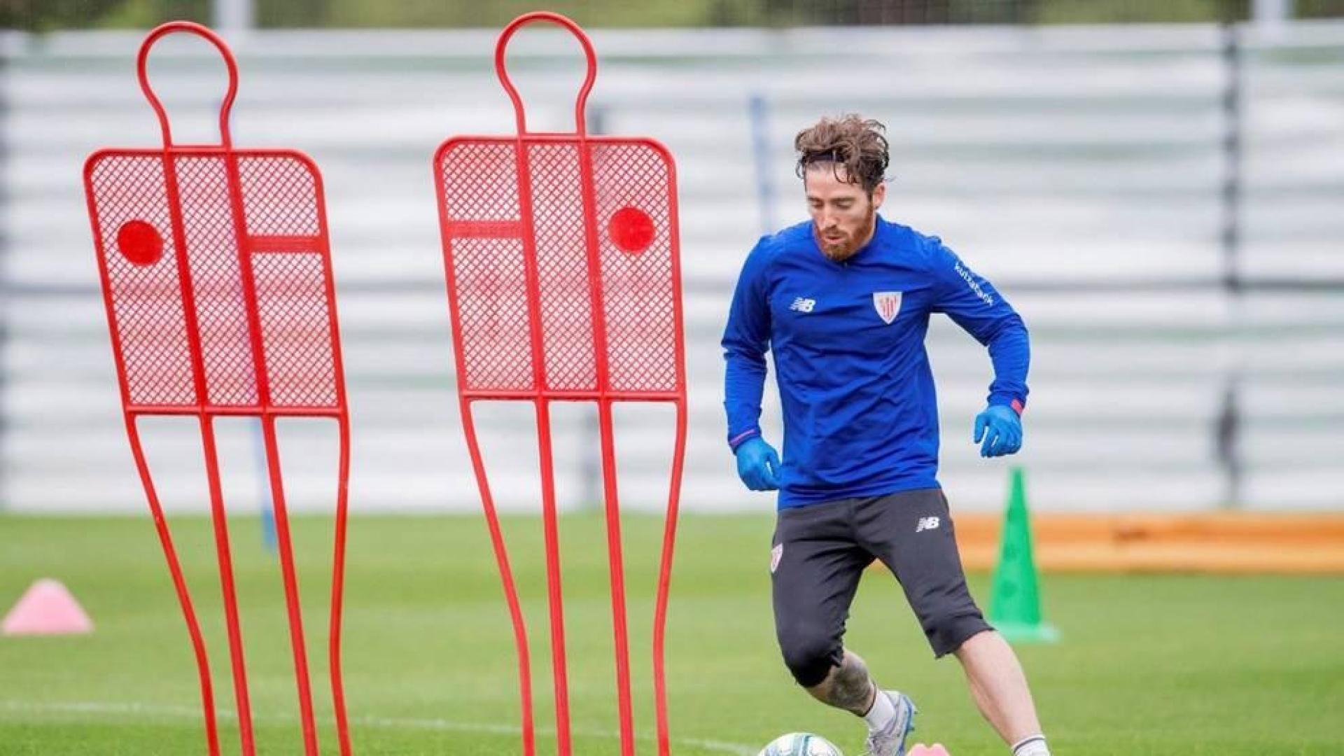 Iker Muniáin, en las instalaciones de Lezama.