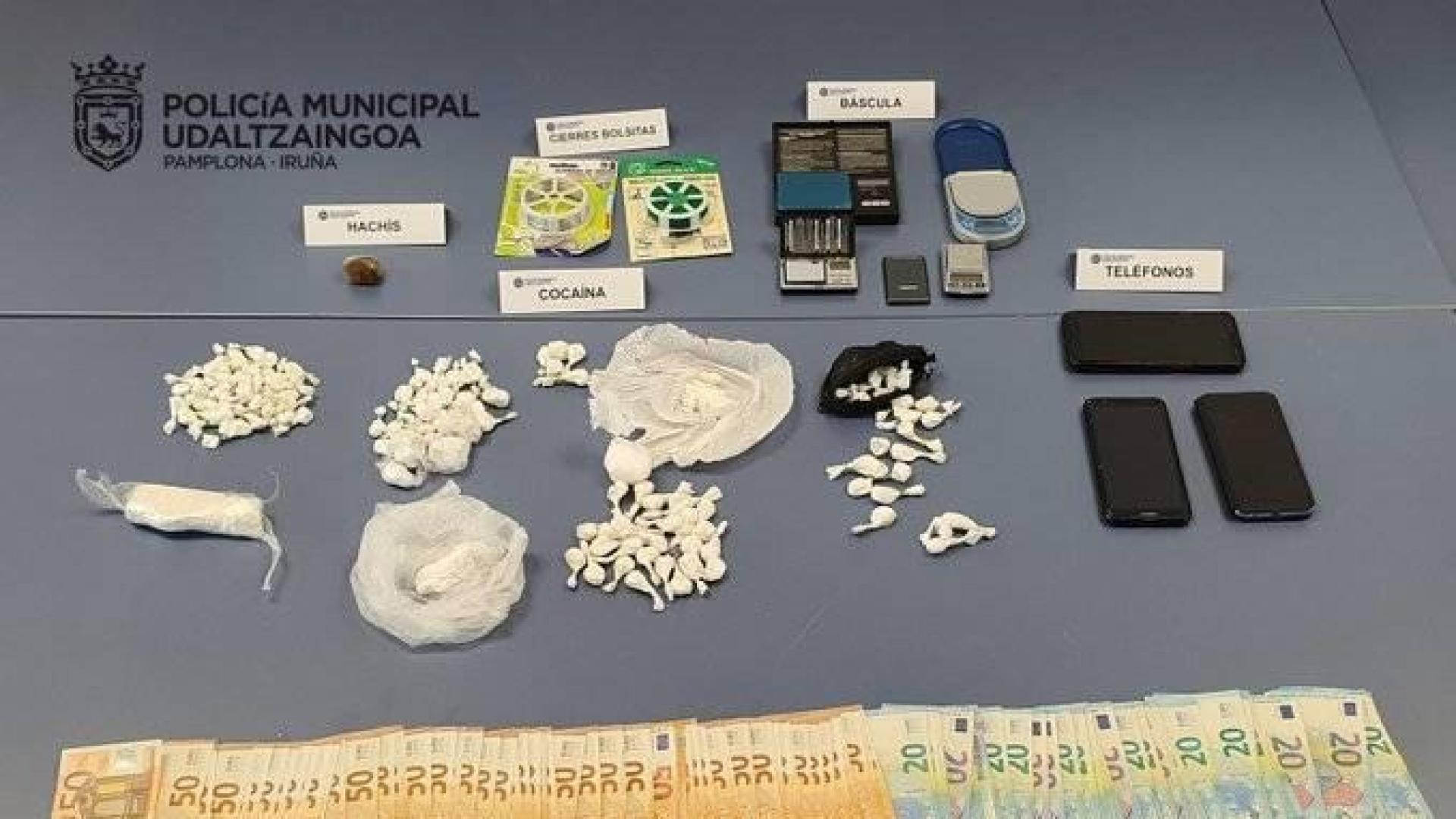 Detenido un varón por un delito de tráfico de drogas en Pamplona