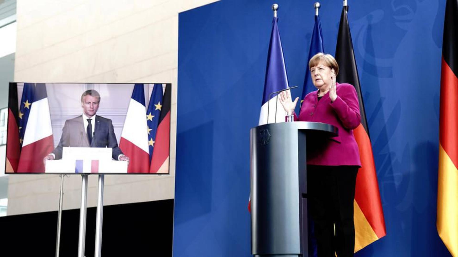 Merkel y Macron propondrán un fondo de 500.000 millones para la reconstrucción