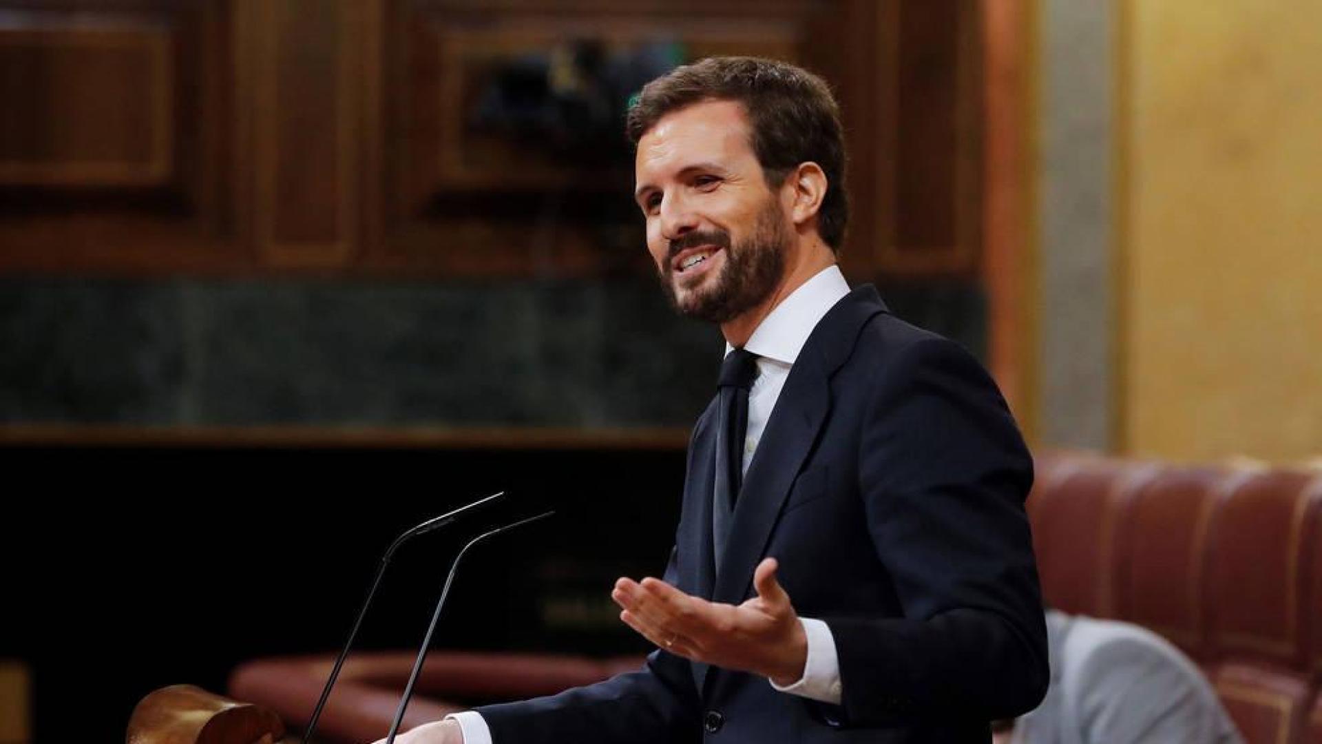 Pablo Casado, en el Congreso de los Diputados.