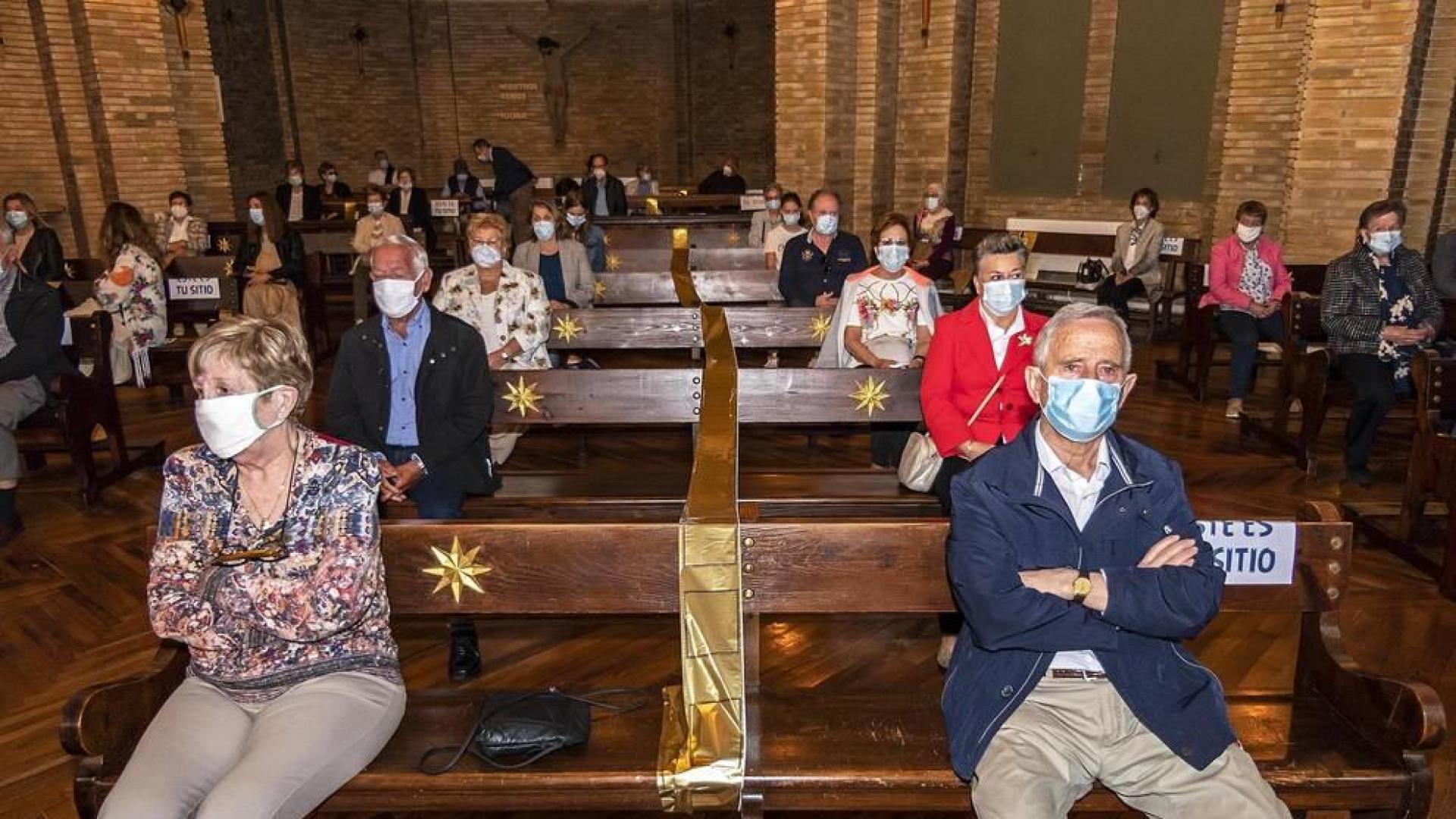 Estella festeja la Virgen del Puy con 10 misas y aforo completo de fieles