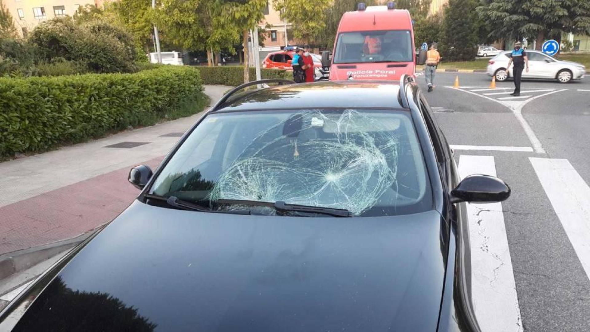 Atropellada una mujer en un paso de peatones de Burlada