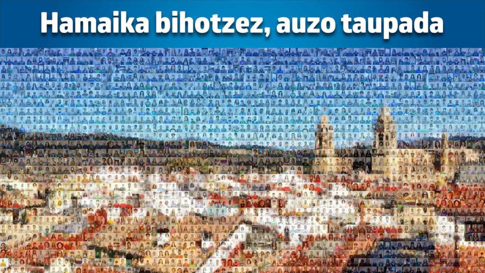 El Casco Viejo de Pamplona hace un mosaico con las fotografías de 1.300 vecinos