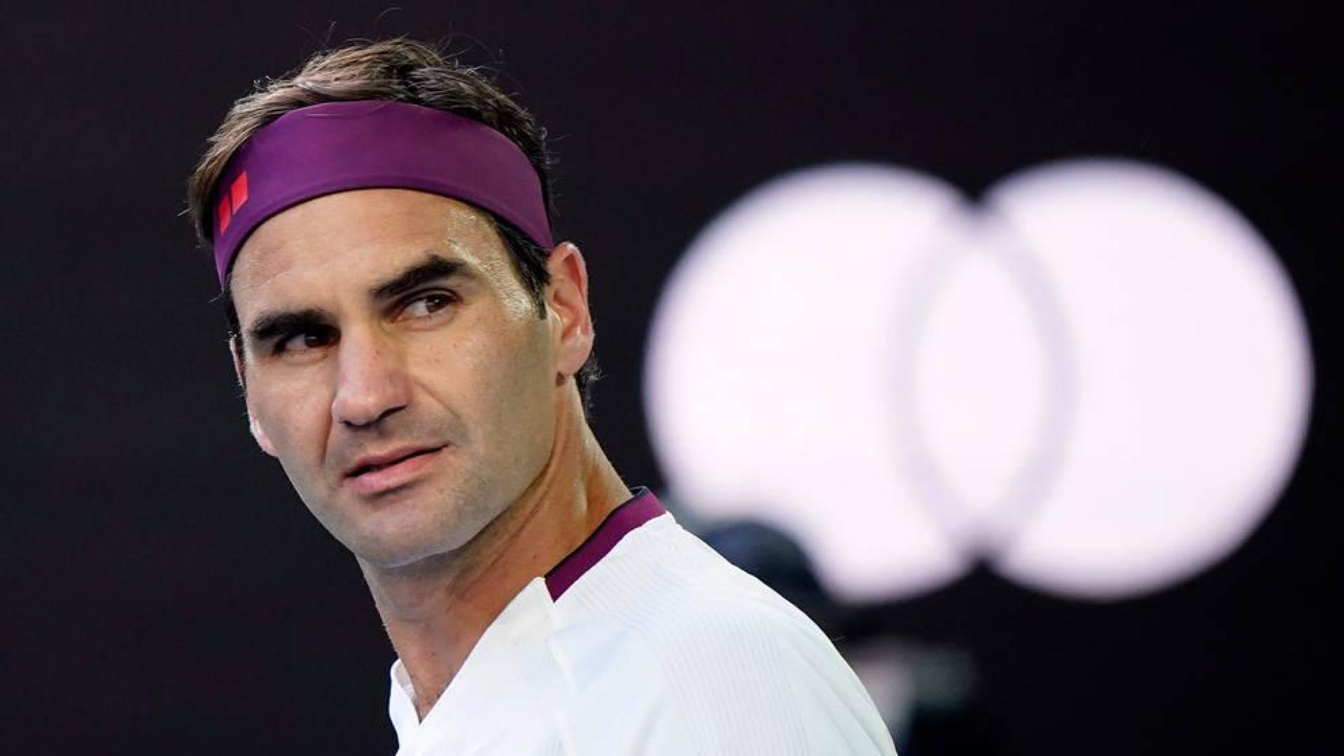 Federer, durante su partido contra Tennys Sandgren.