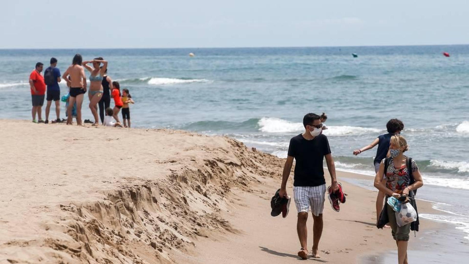 Aspecto de la playa de Castelldefels.
