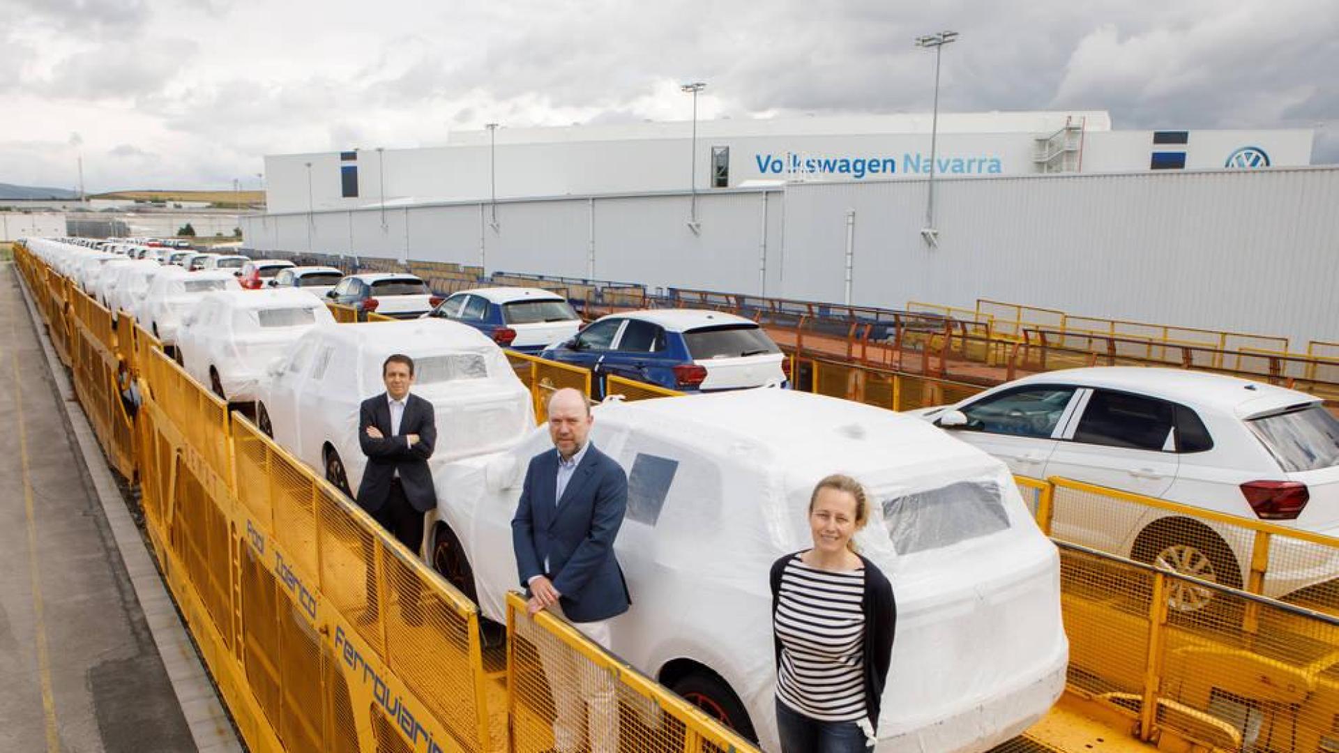 VW Navarra alcanza durante la pandemia su récord en el promedio de coches distribuidos por tren