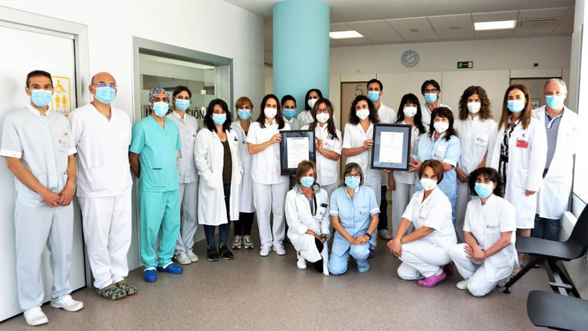 Integrantes del equipo de profesionales de la sección de Radiología del Hospital Reina Sofía de Tudela.