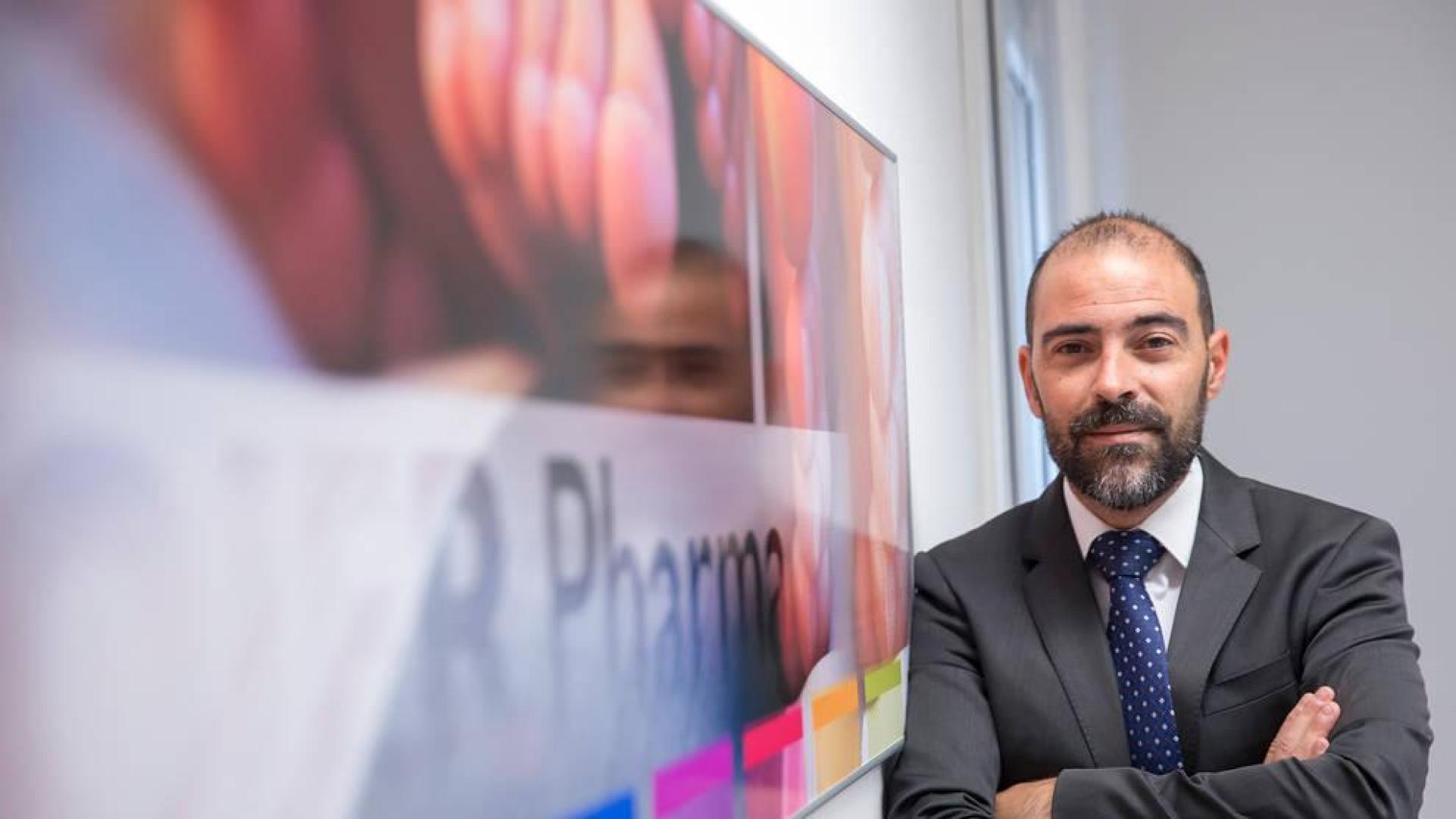 Carlos González Ojer, fundador y director general de Ojer Pharma, en las oficinas de la empresa en Pamplona, en una imagen de archivo.